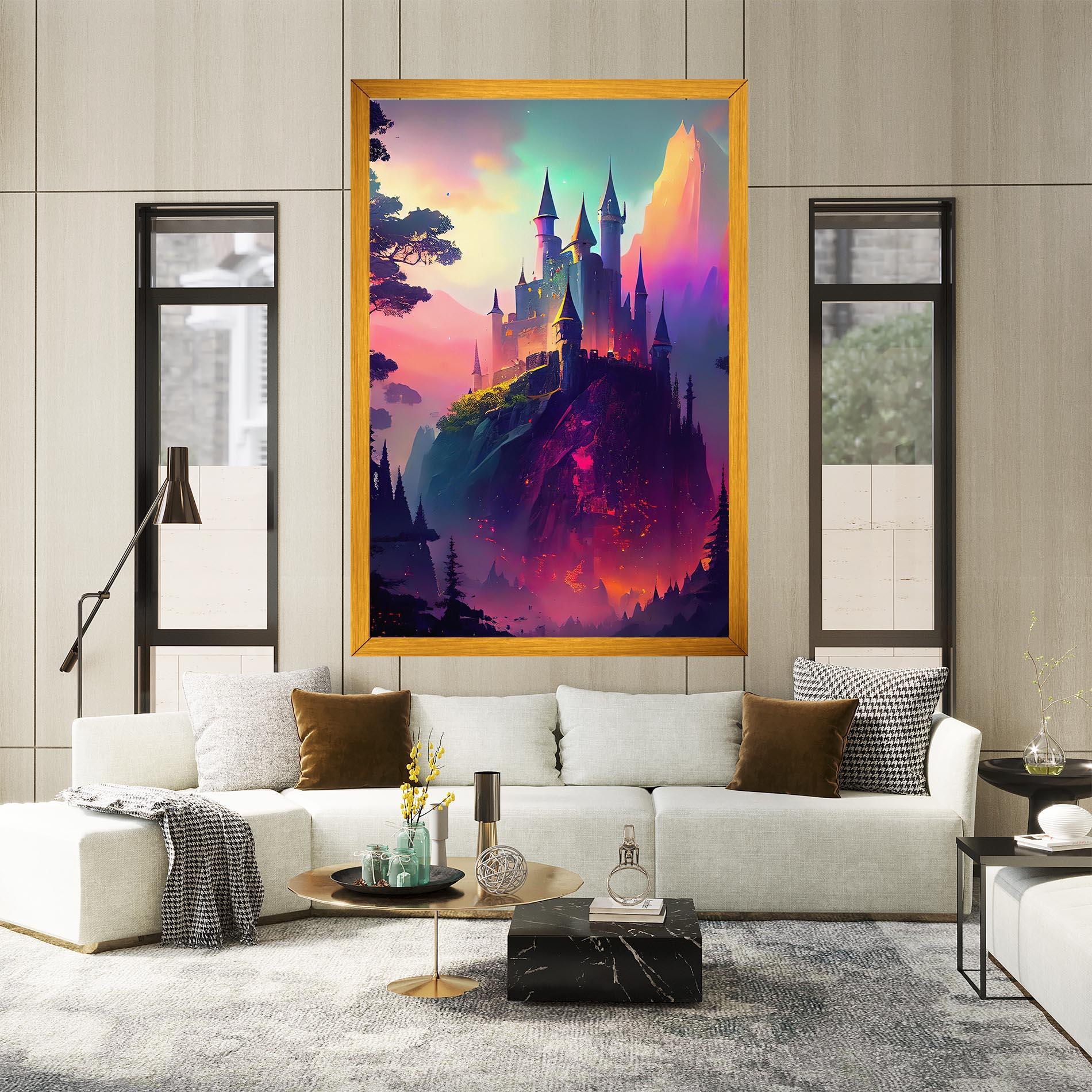 Vászonkép Purple Orange Castle mockup 2