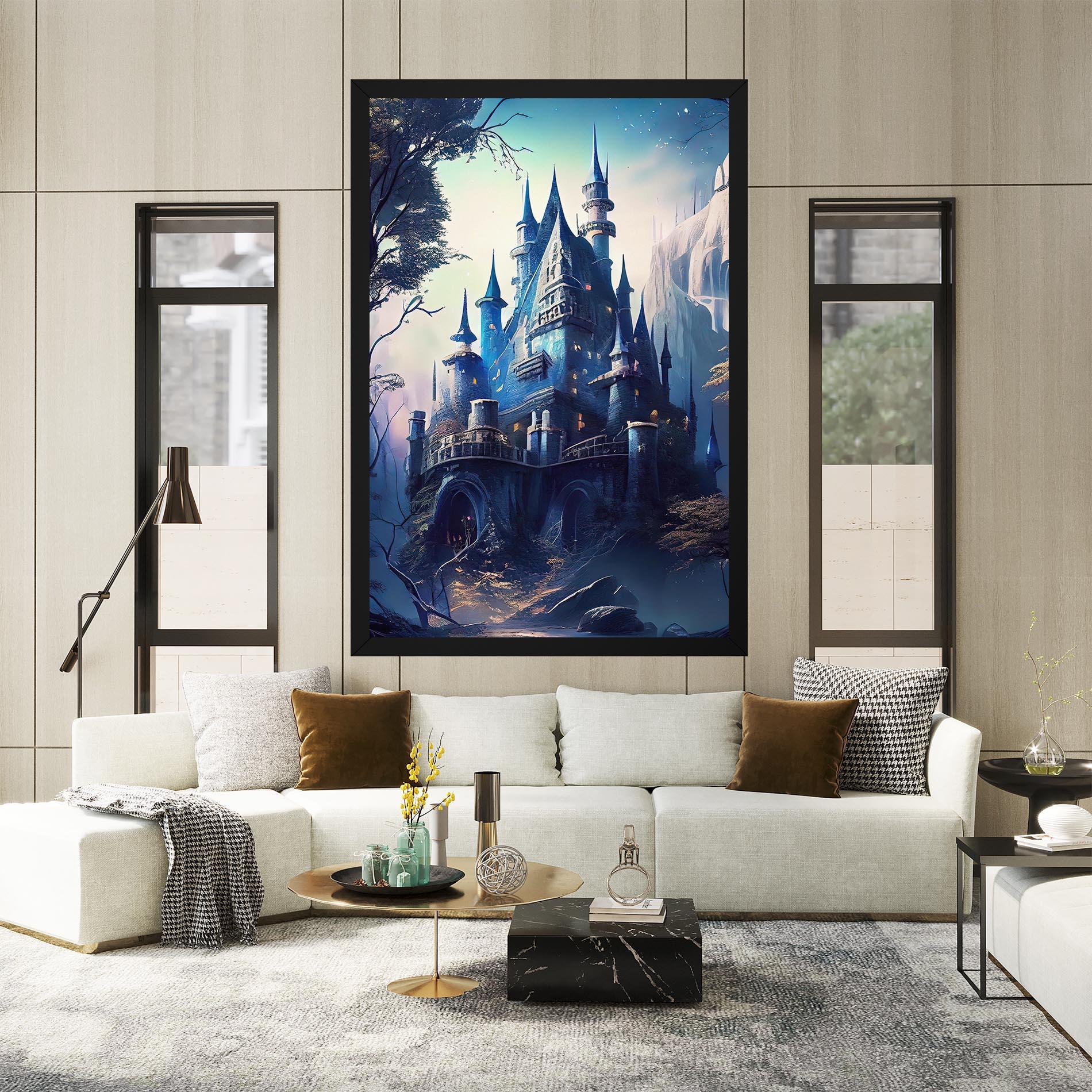 Vászonkép Blue Art Castle mockup 2
