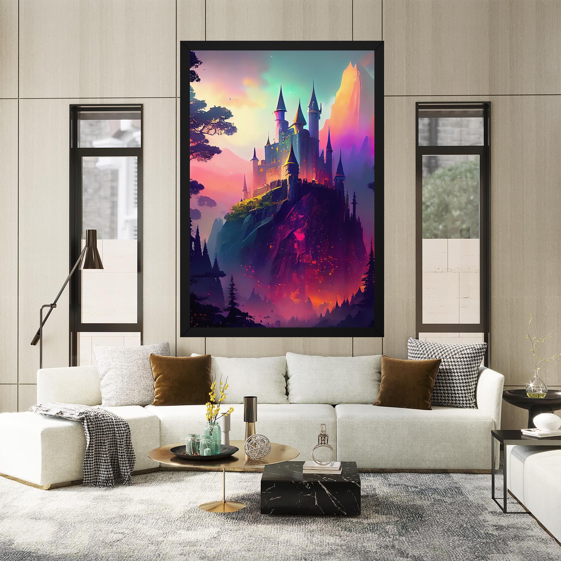 Purple Orange Castle mockup 2
