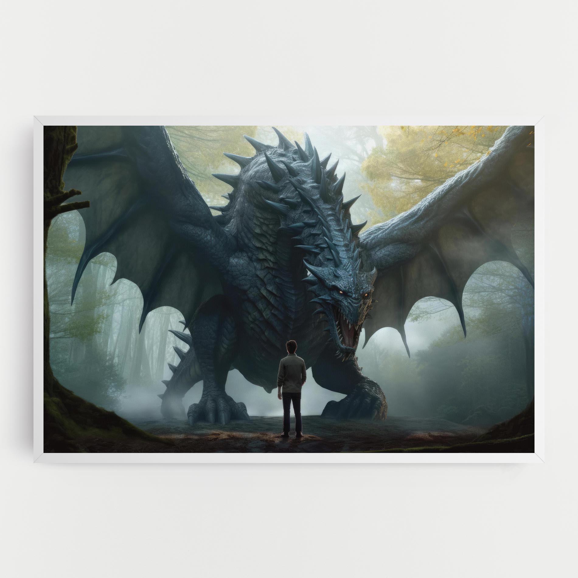 Vászonkép Huge Dragon Fantasy mockup 0