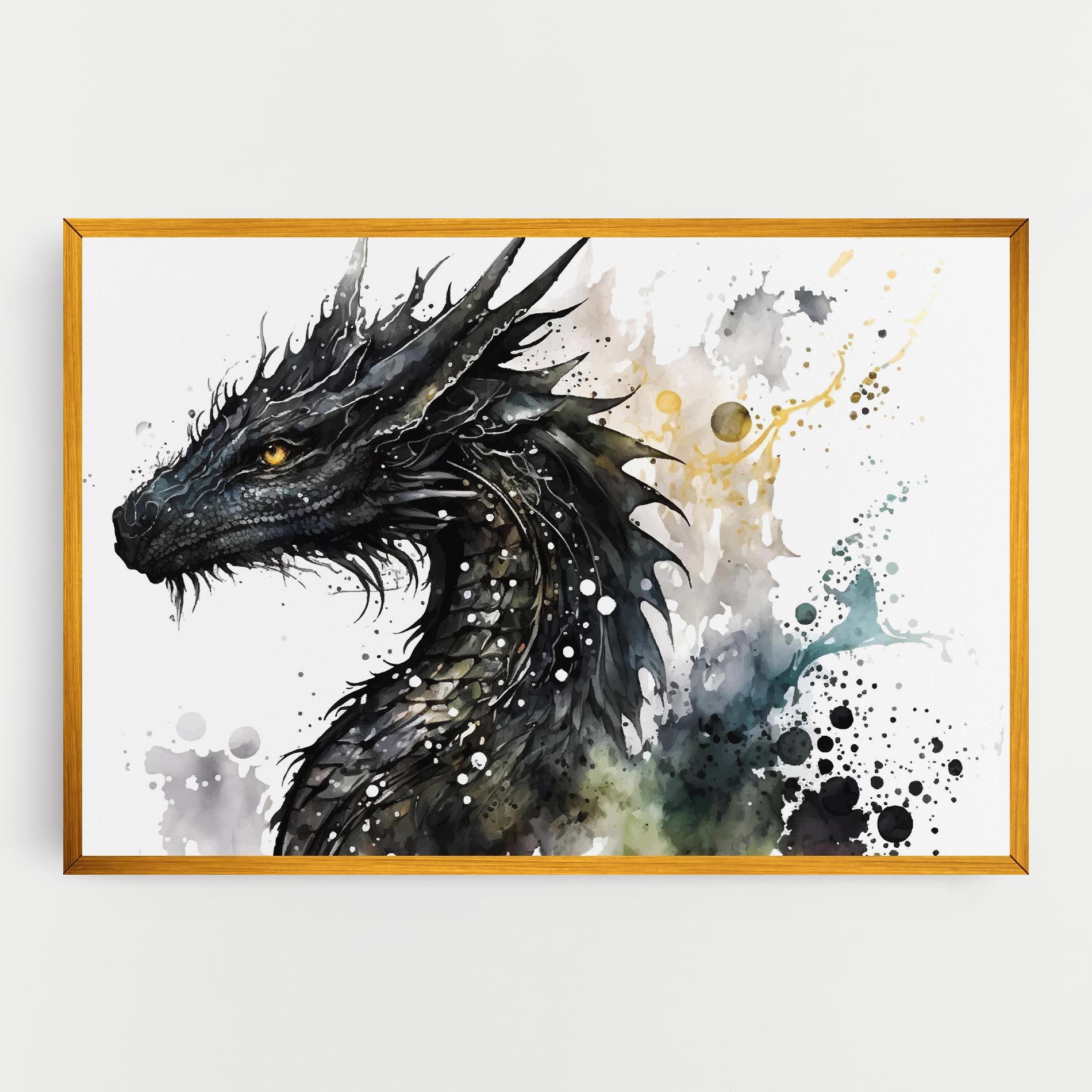 Vászonkép Black Dragon Art mockup 0