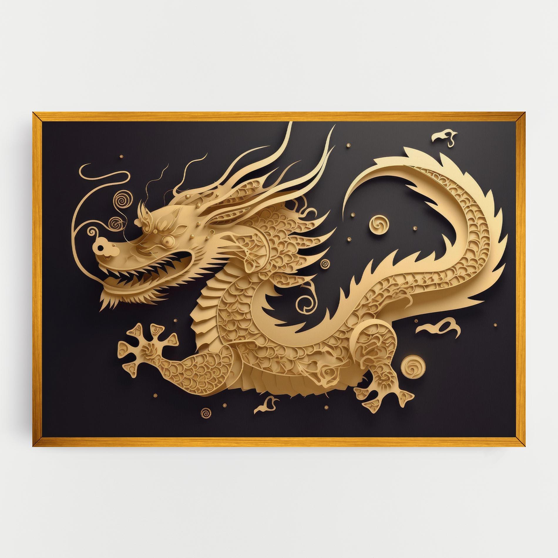 Vászonkép Dragon Zodiac Sign mockup 0