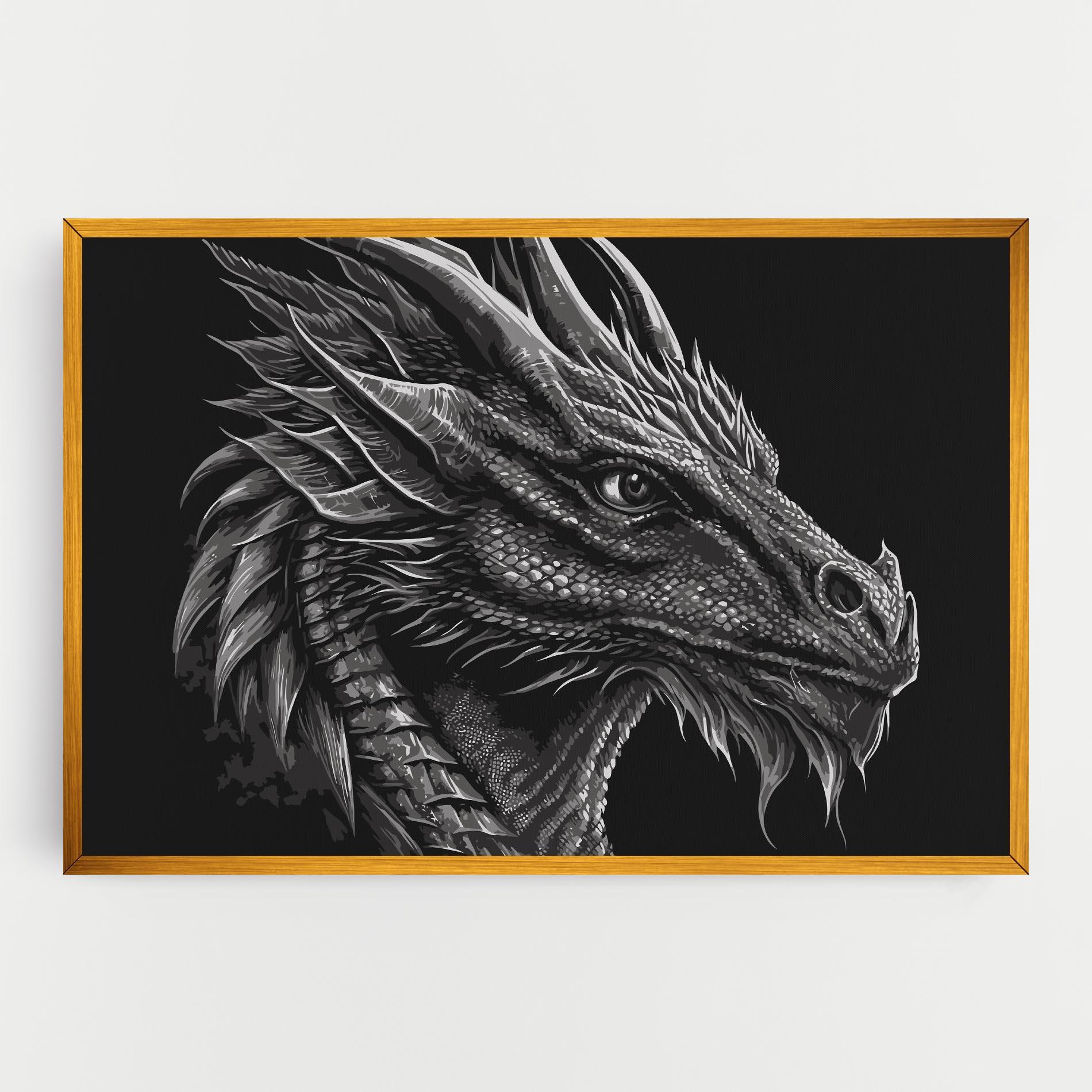 Vászonkép Grey Dragon mockup 0
