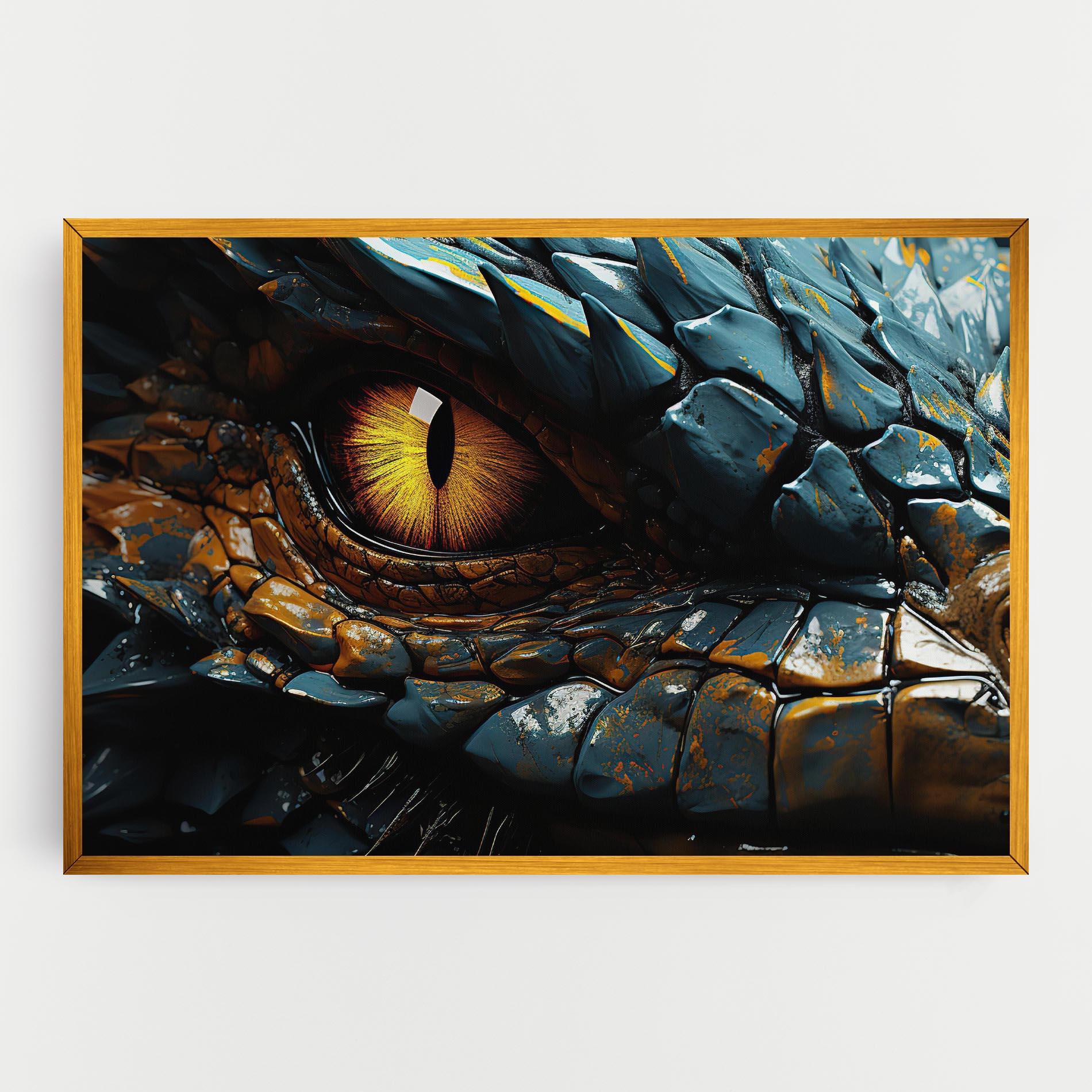 Vászonkép Yellow Dragon Eye mockup 0