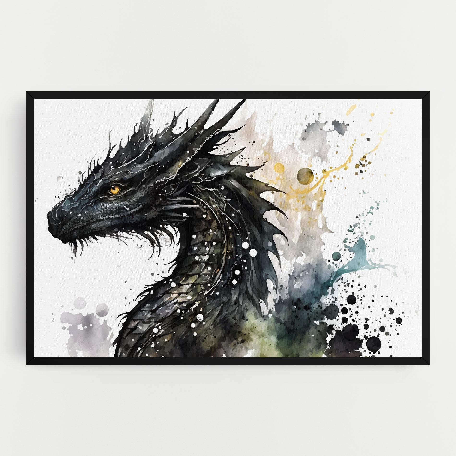 Vászonkép Black Dragon Art mockup 0
