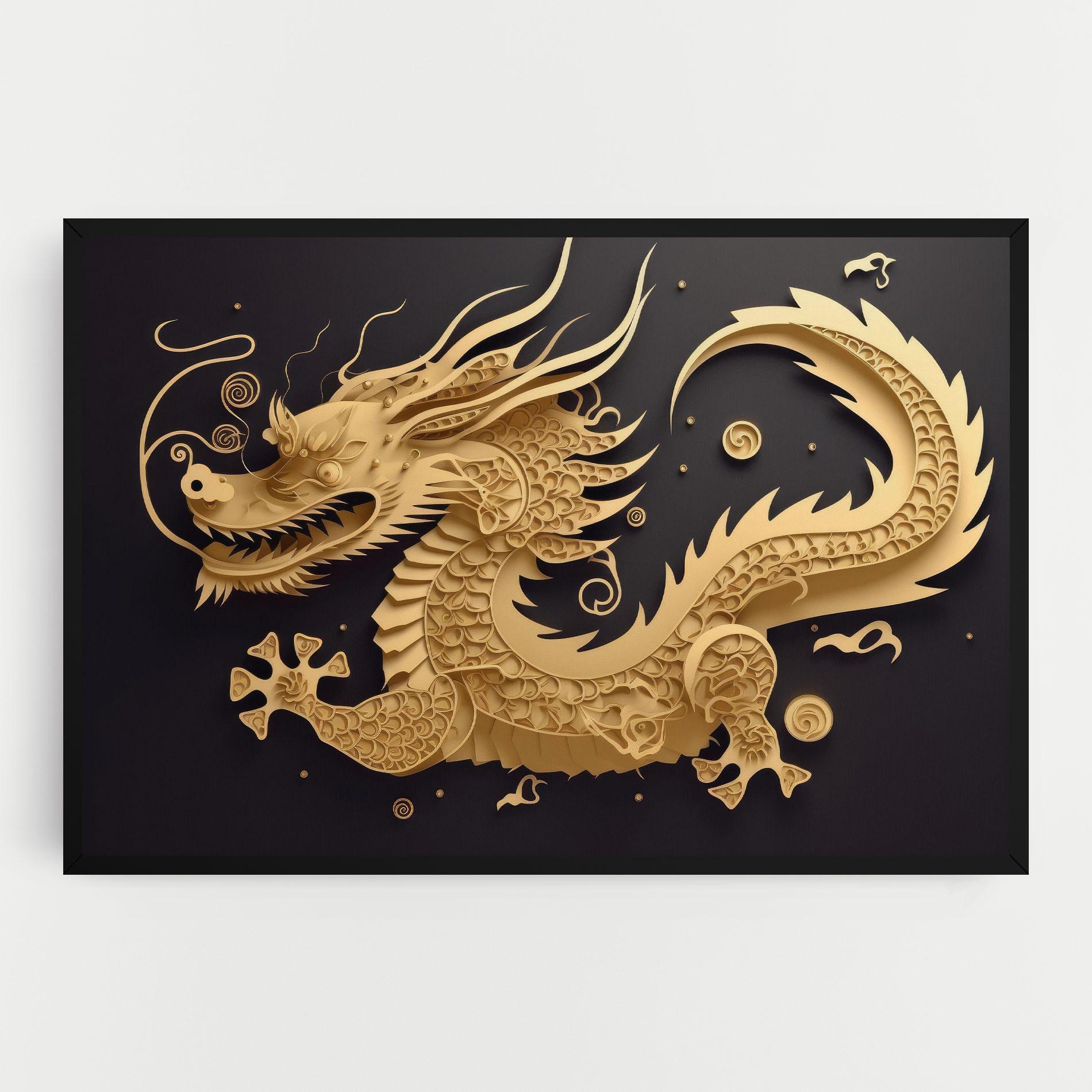 Vászonkép Dragon Zodiac Sign mockup 0