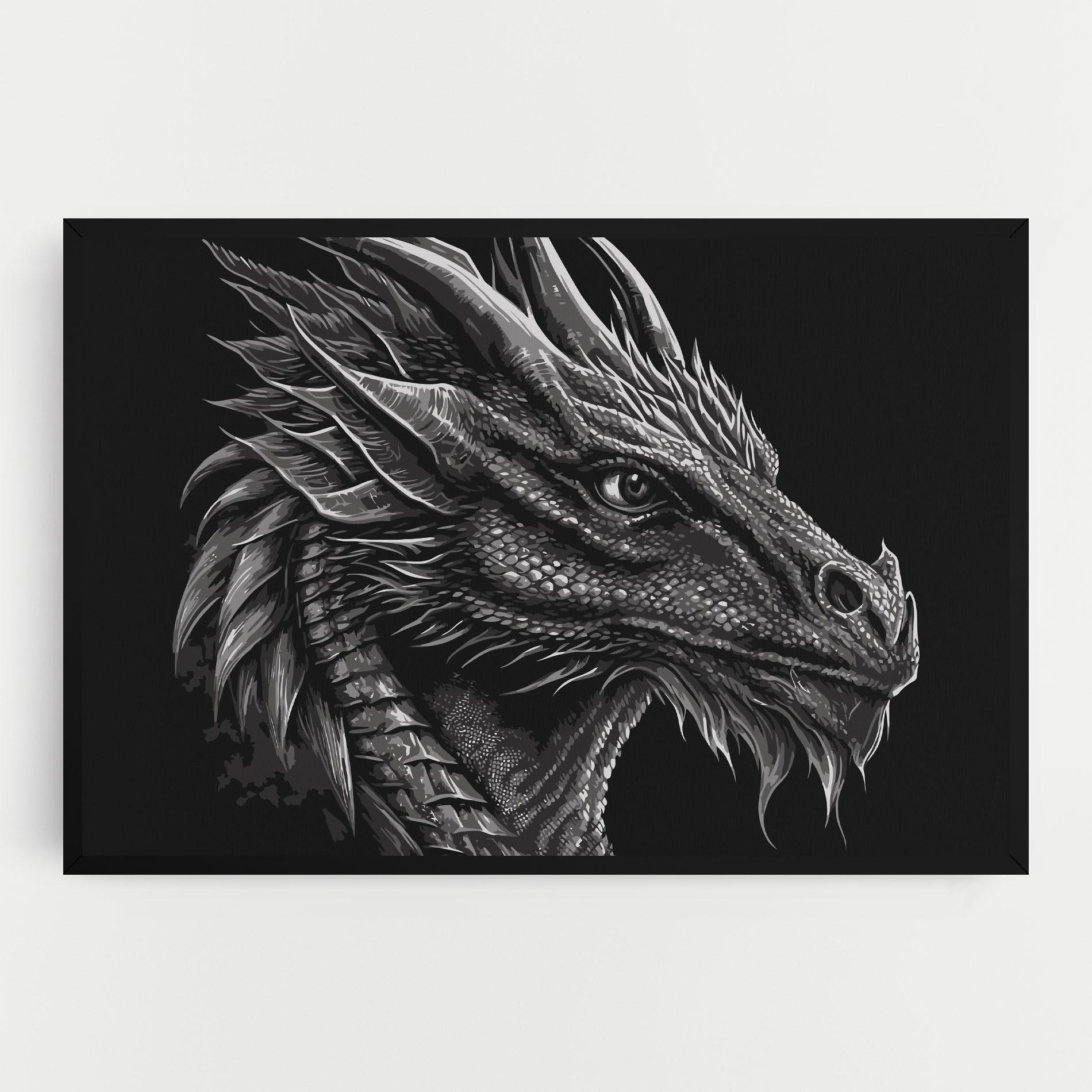 Vászonkép Grey Dragon mockup 0