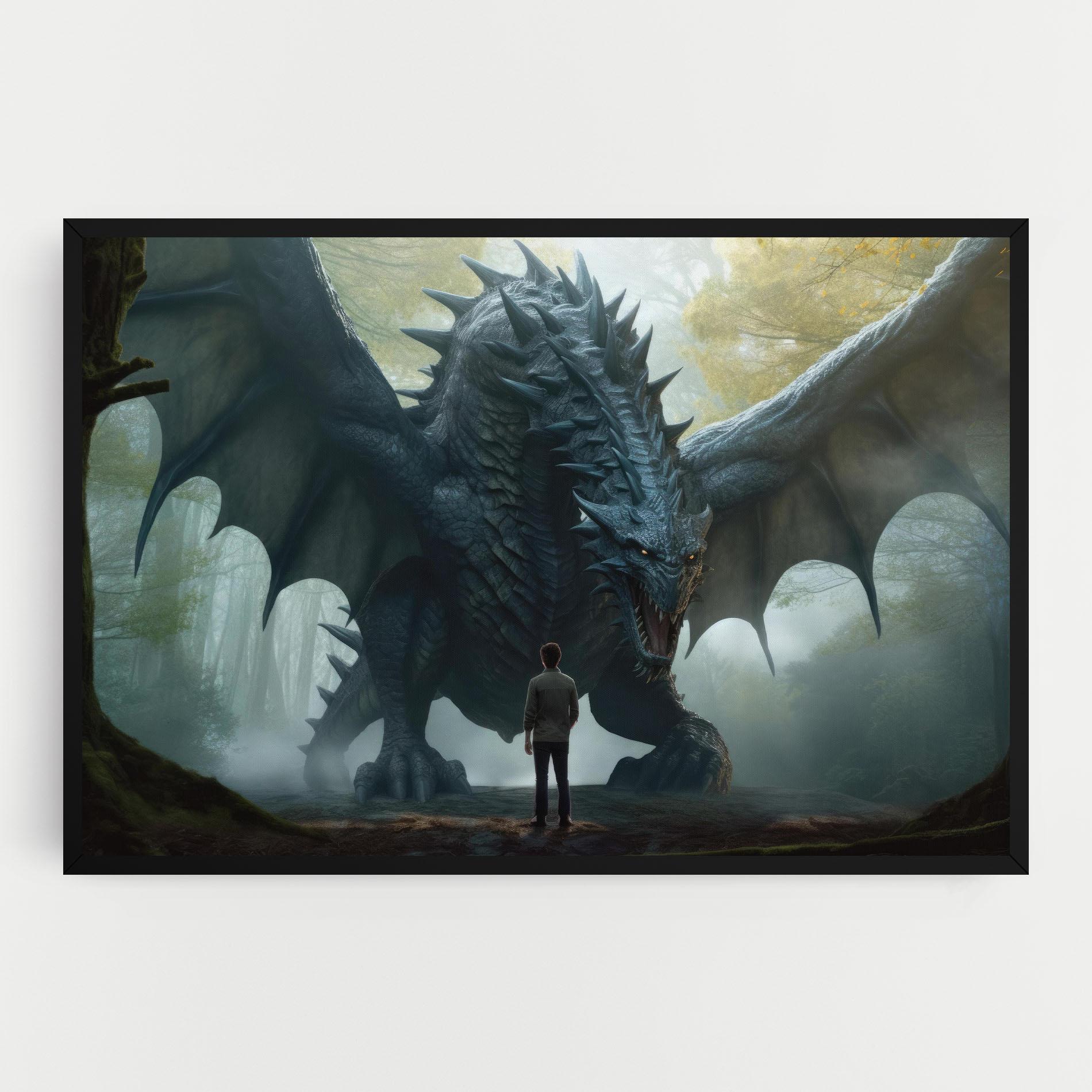 Vászonkép Huge Dragon Fantasy mockup 0