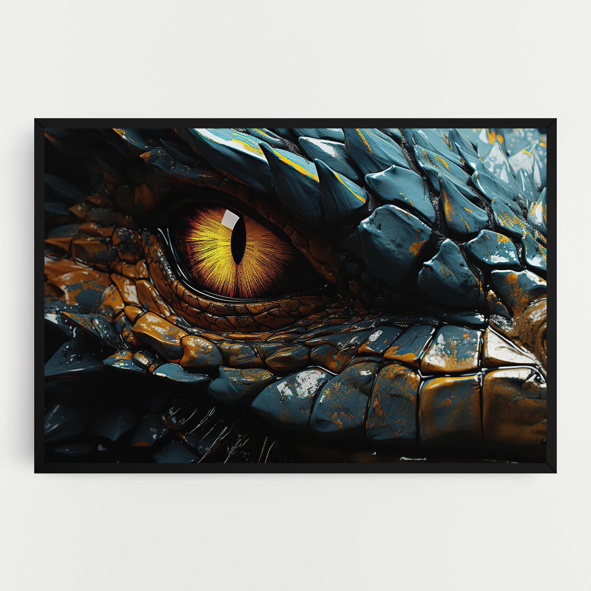 Vászonkép Yellow Dragon Eye mockup 0