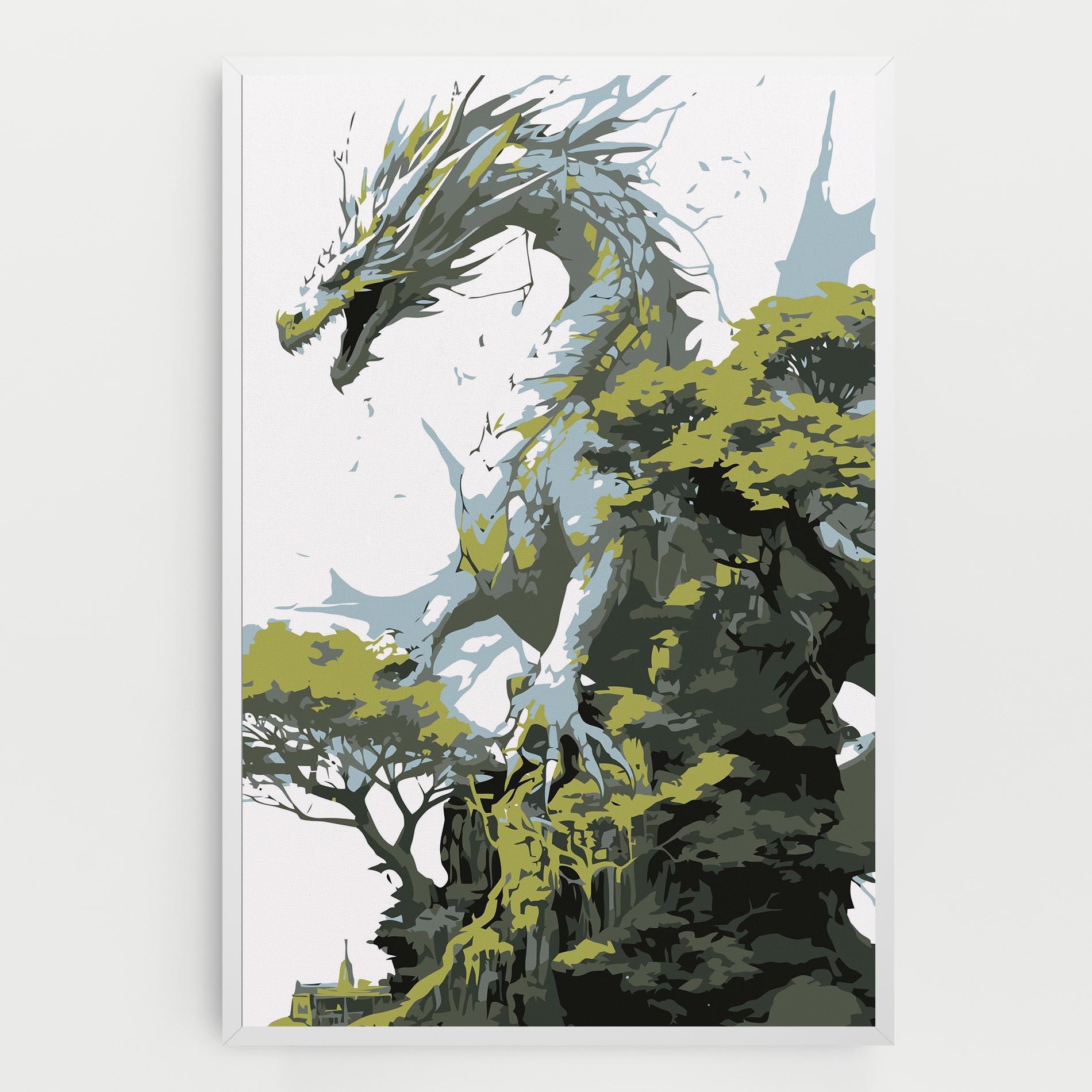 Vászonkép Grey Nature Dragon mockup 0