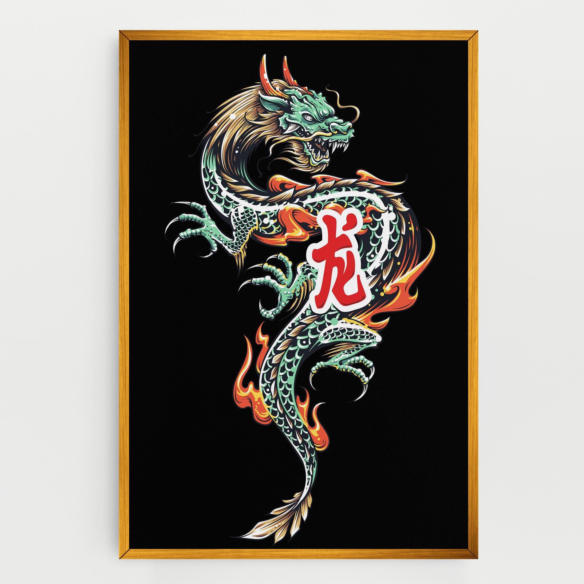Green Fire Dragon mockup 0