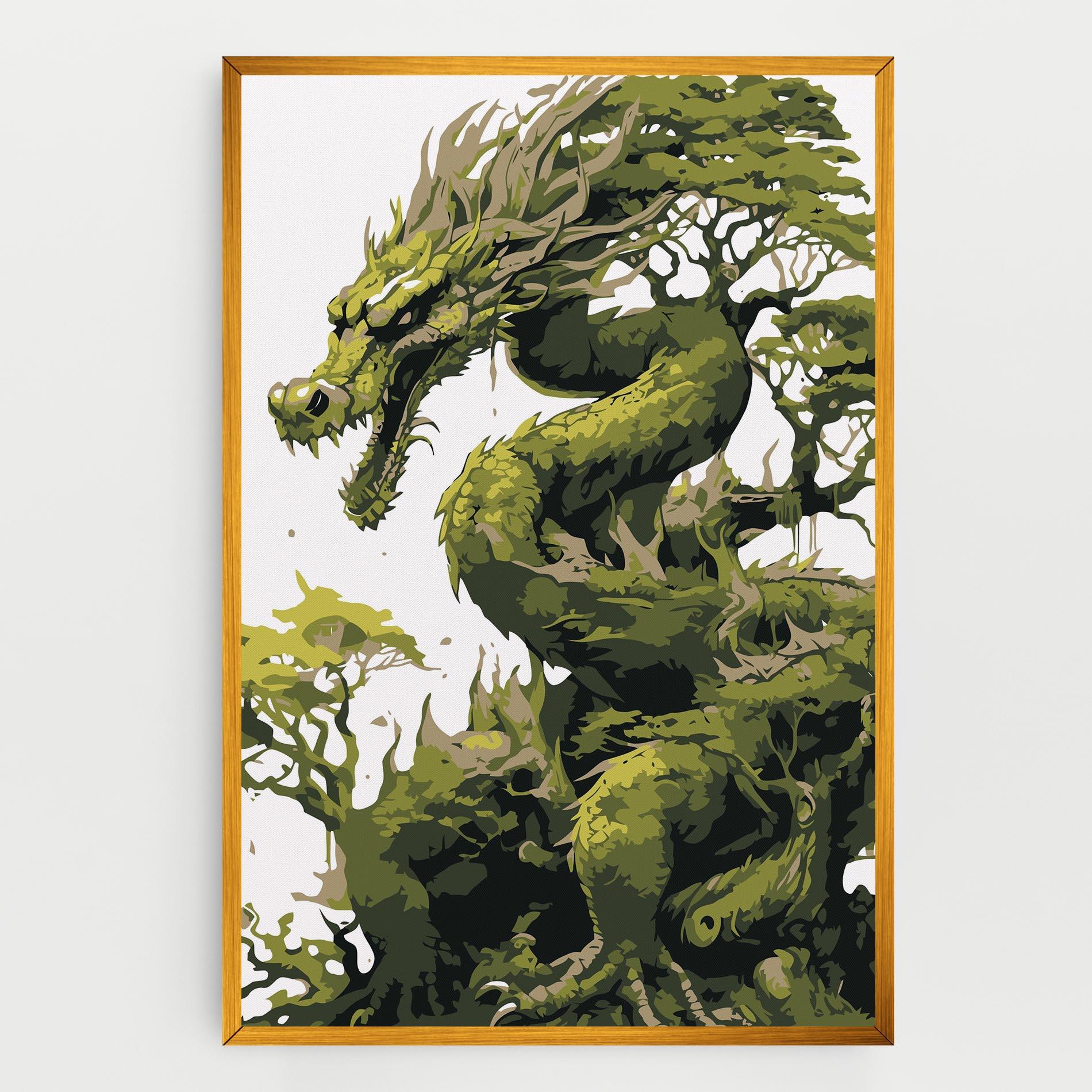 Vászonkép Green Nature Dragon mockup 0