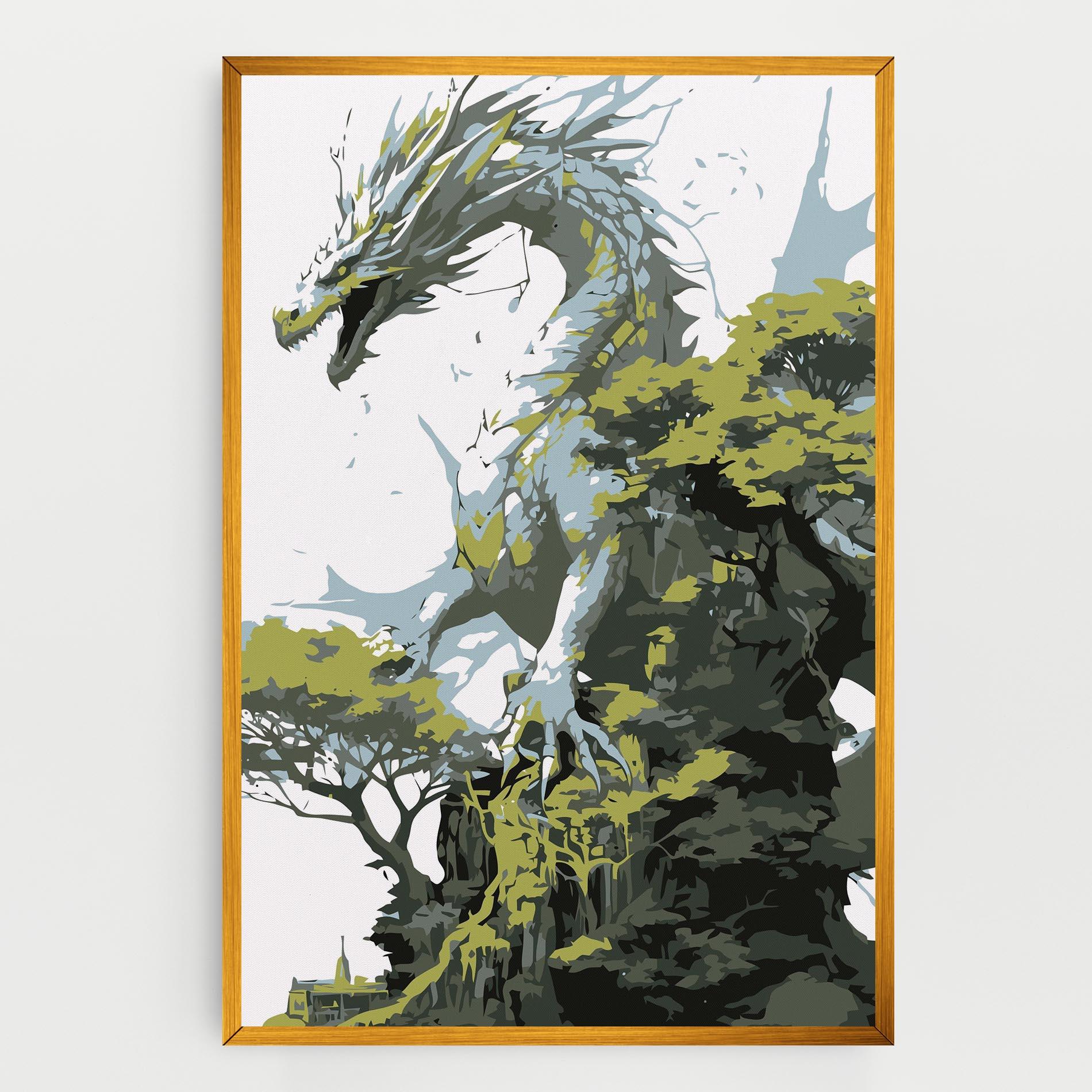 Vászonkép Grey Nature Dragon mockup 0