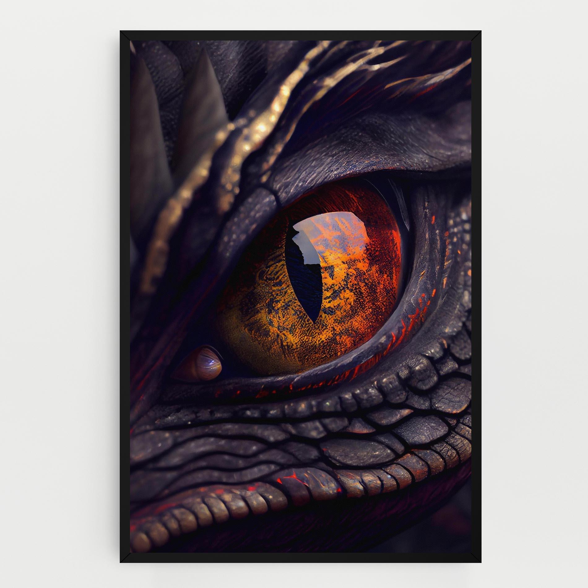 Vászonkép Close Up Red Eye Dragon mockup 0