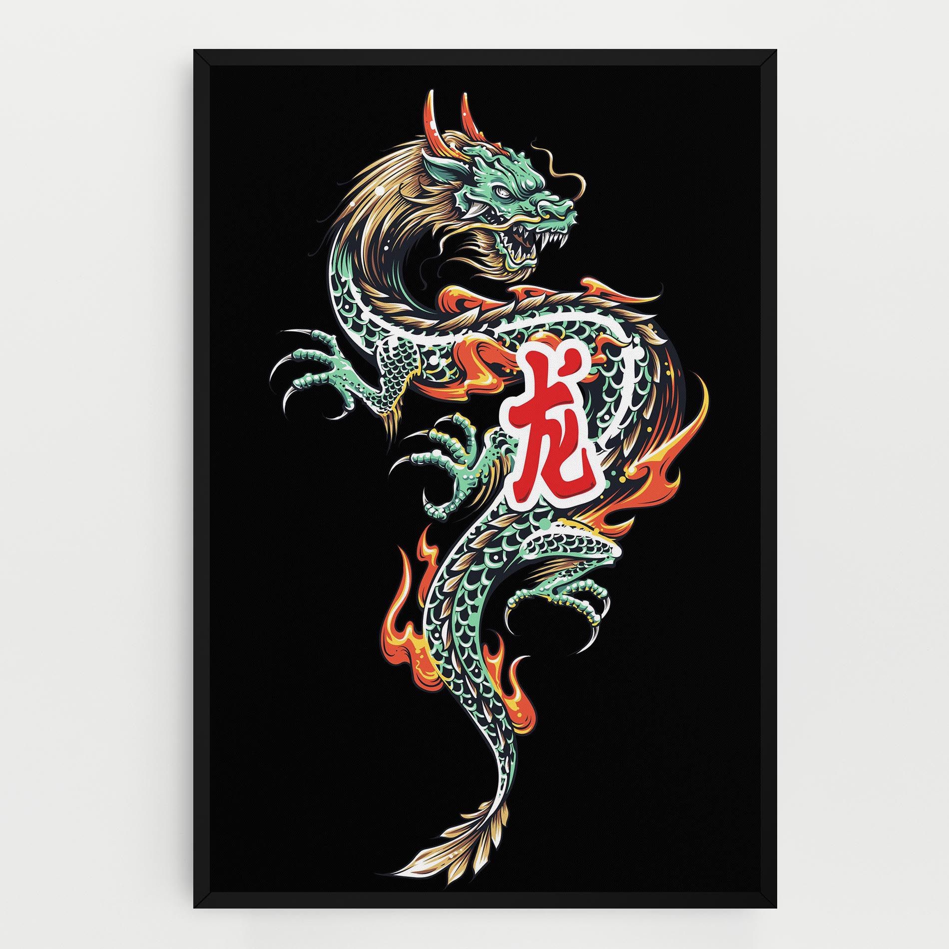 Green Fire Dragon mockup 0