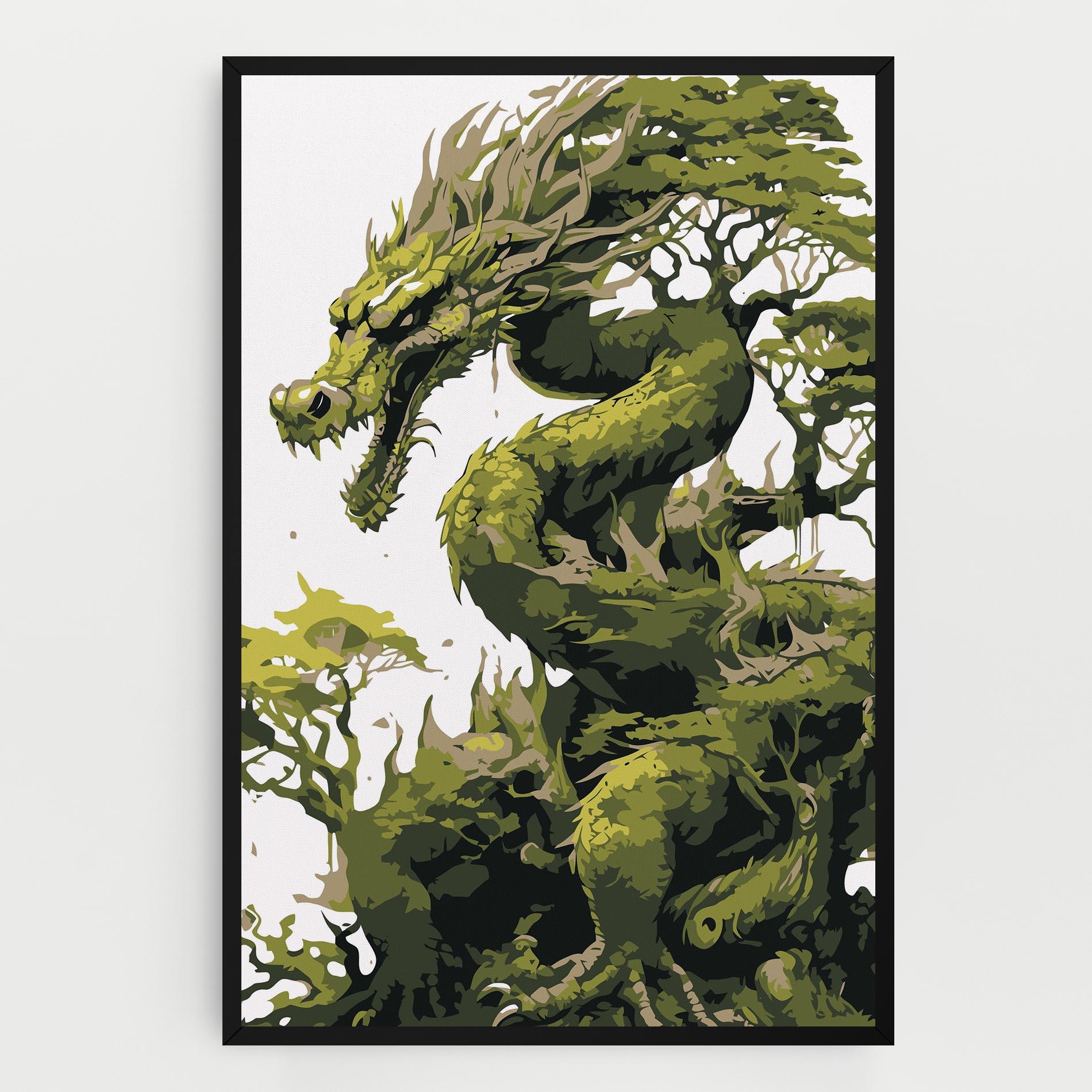 Vászonkép Green Nature Dragon mockup 0