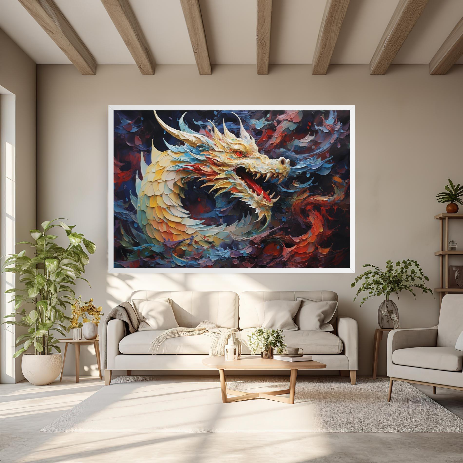 Vászonkép Fantasy Dragon Art mockup 6