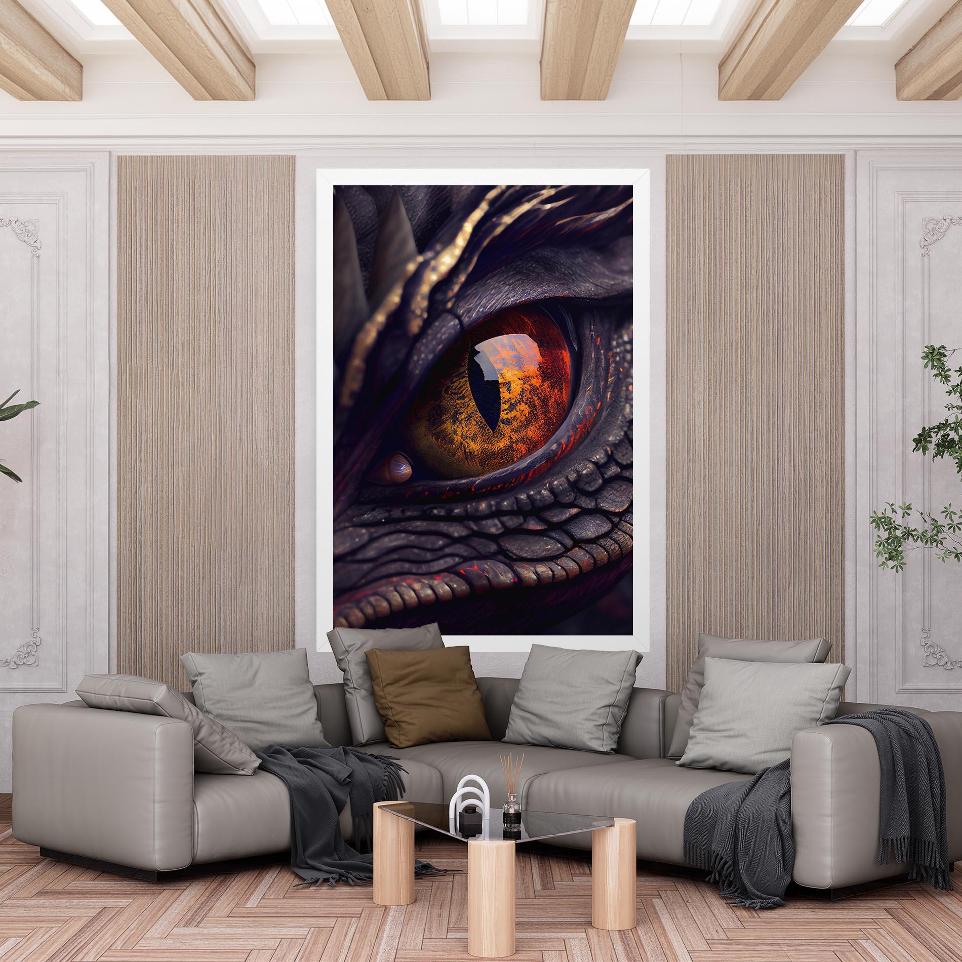 Vászonkép Close Up Red Eye Dragon mockup 6