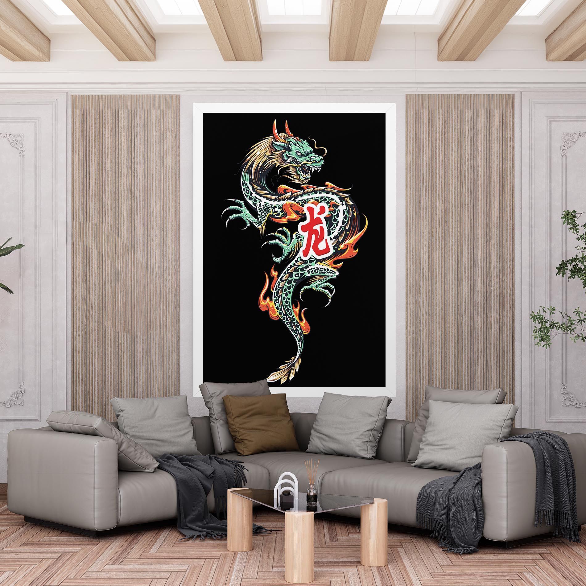 Green Fire Dragon mockup 6