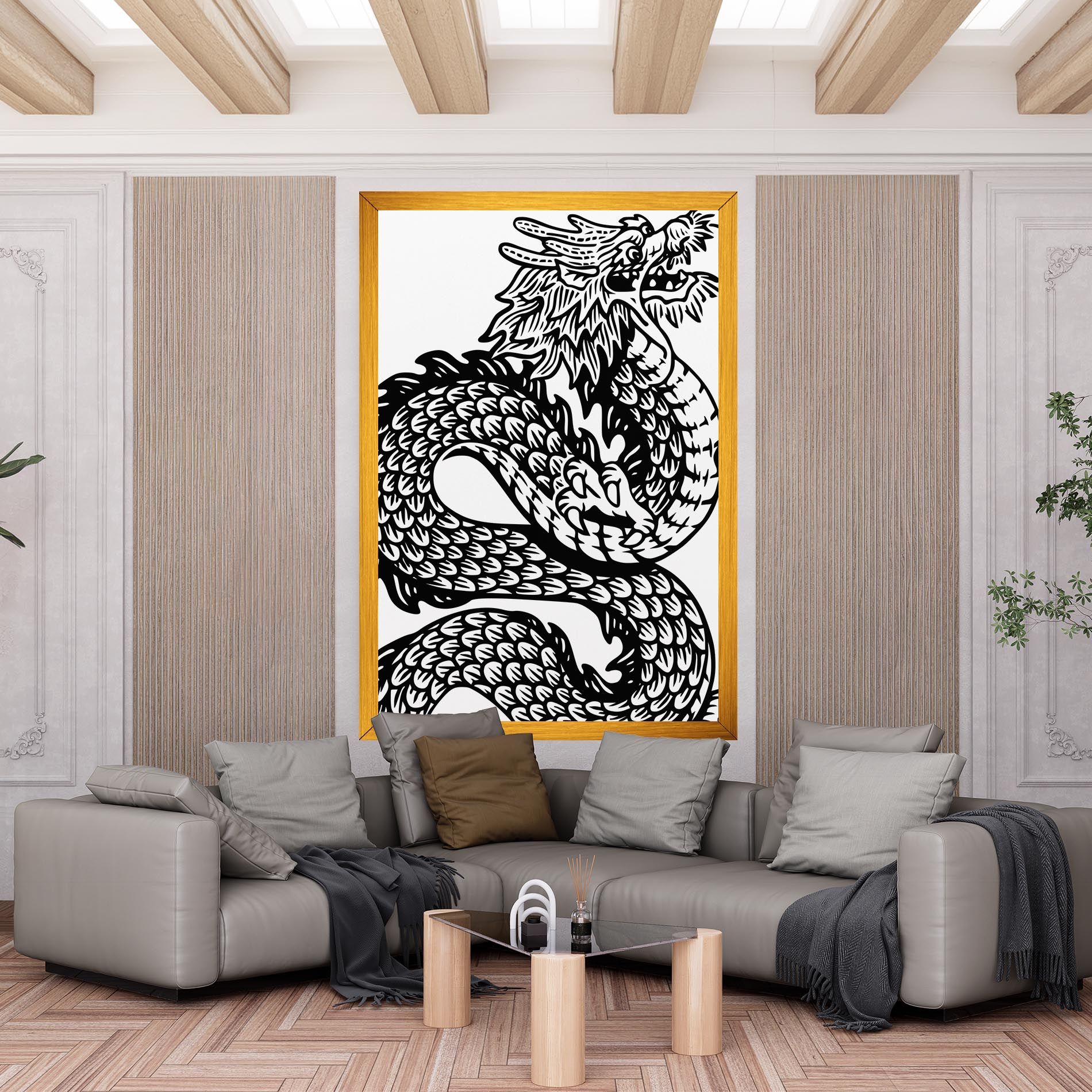Dragon Black Line mockup 6