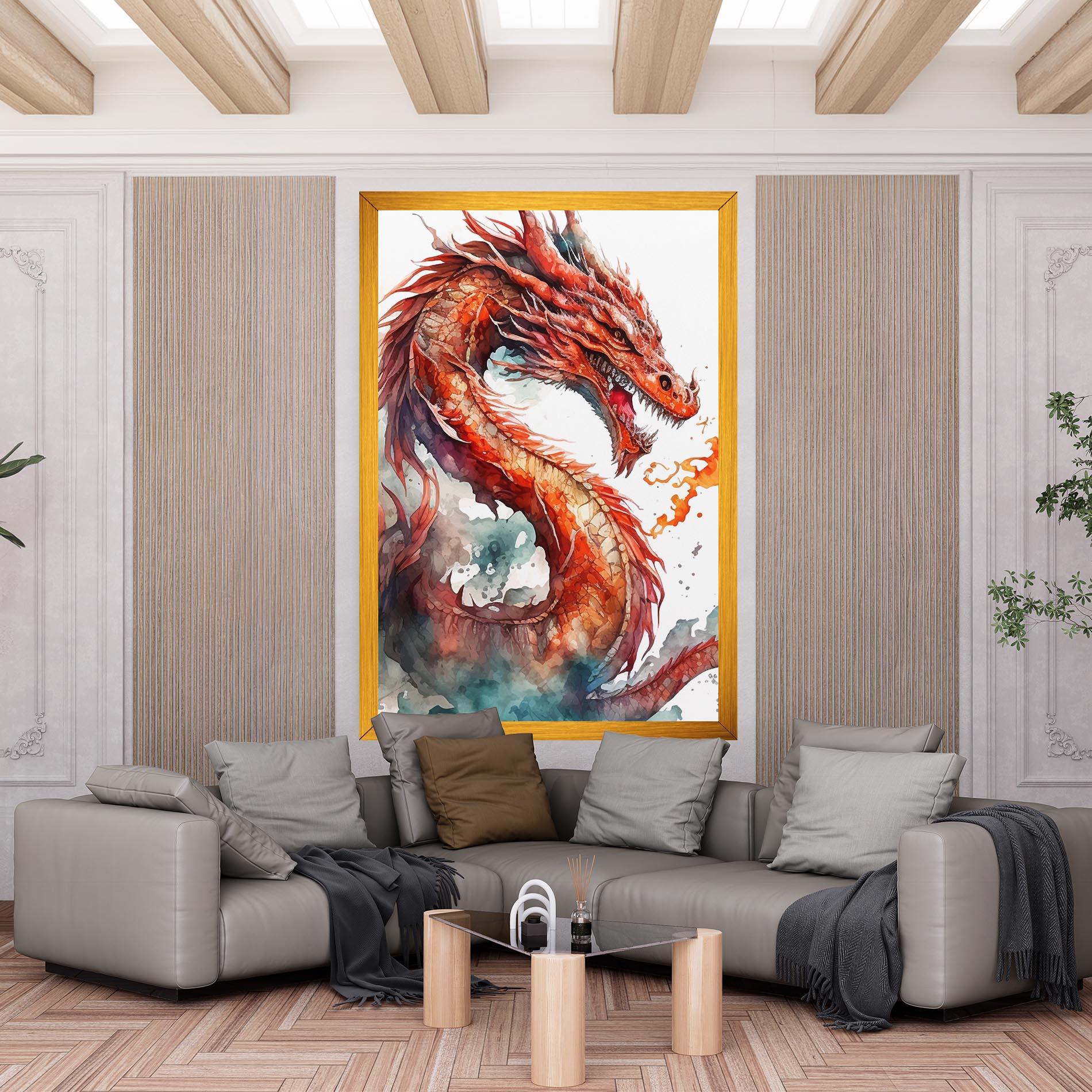 Vászonkép Fire Dragon mockup 6