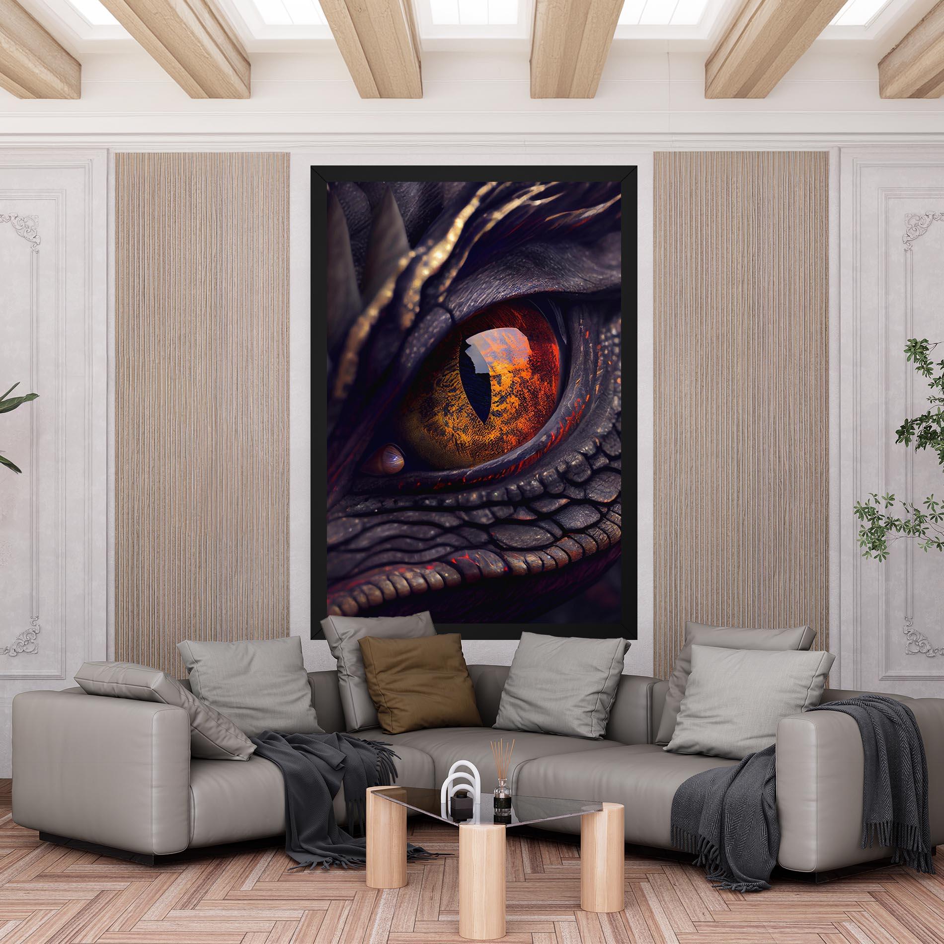 Vászonkép Close Up Red Eye Dragon mockup 6