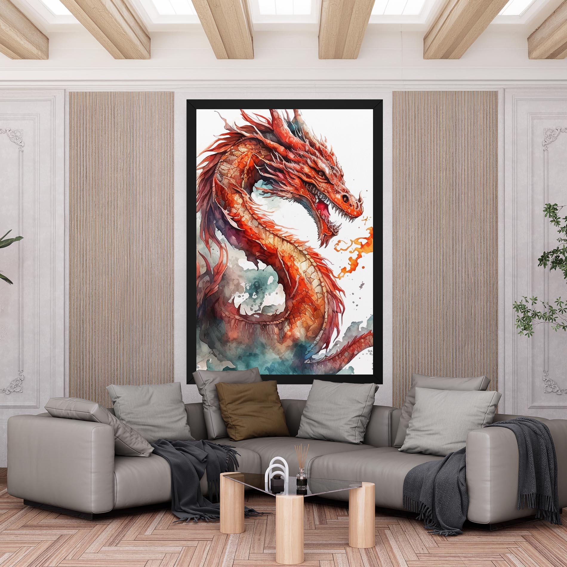 Vászonkép Fire Dragon mockup 6
