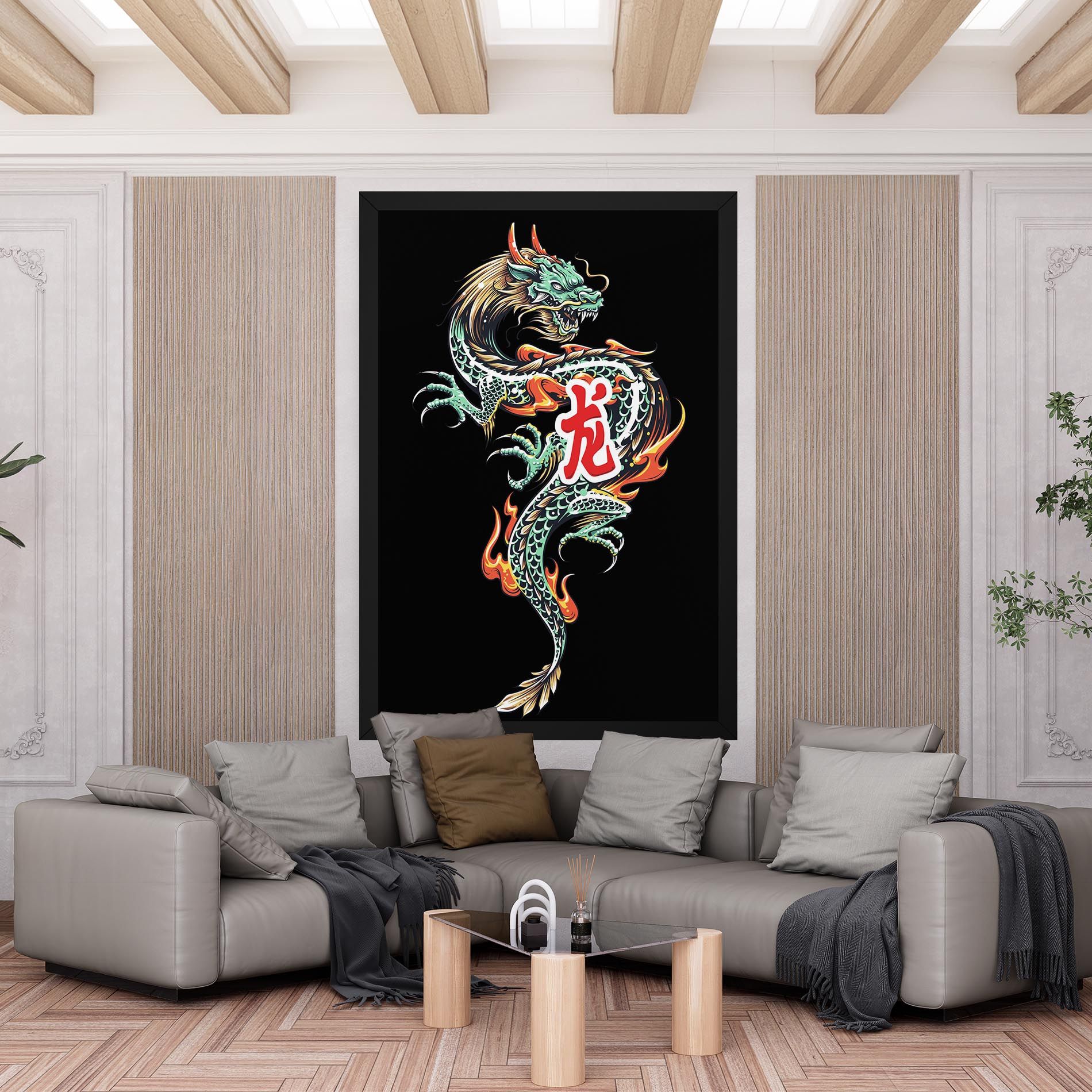 Green Fire Dragon mockup 6