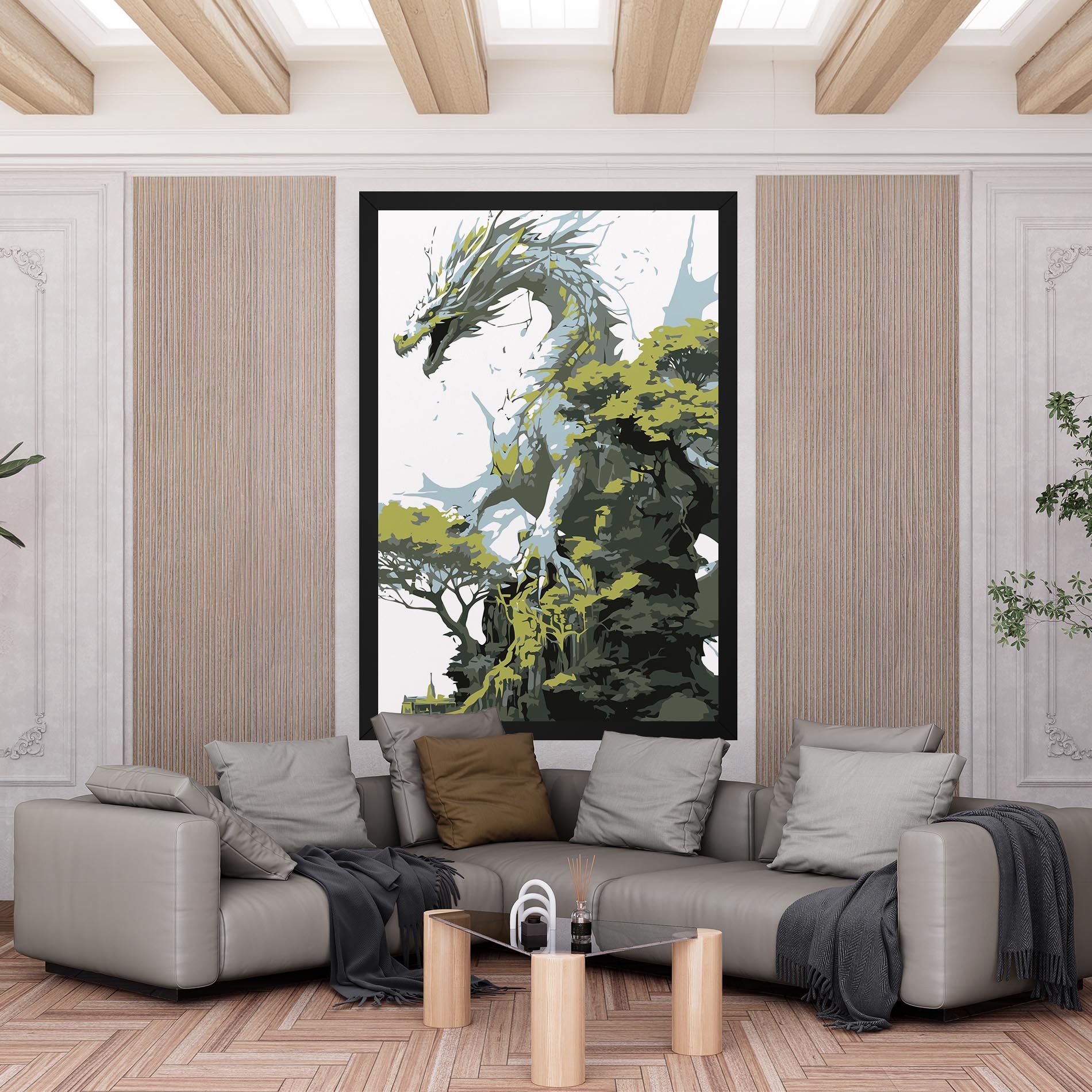 Grey Nature Dragon mockup 6