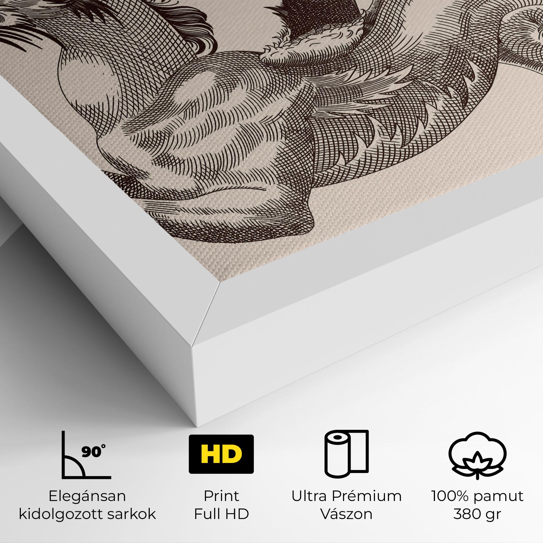 Vászonkép Brown Dragon mockup 4