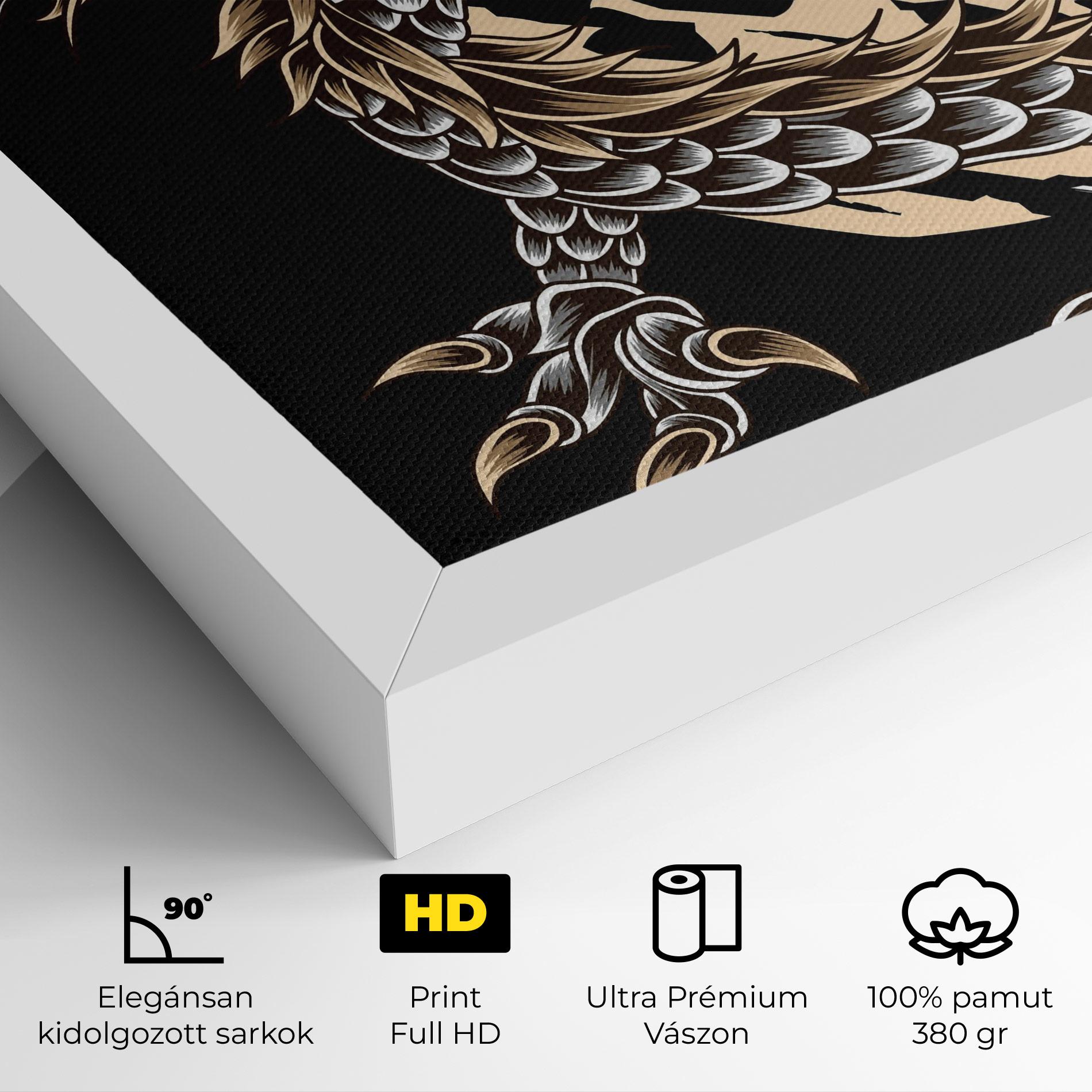 Vászonkép Cream Moon Dragon mockup 4