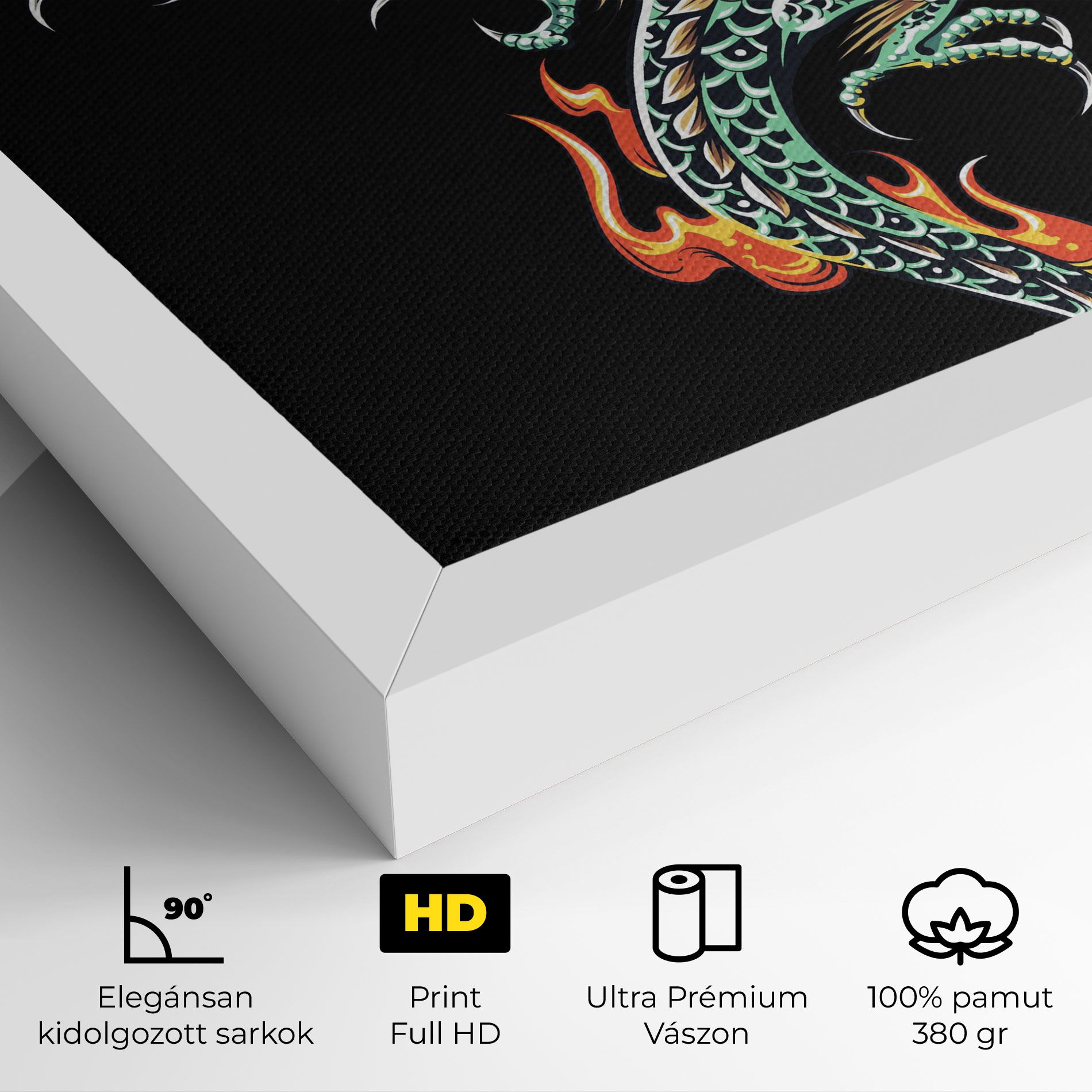 Green Fire Dragon mockup 4