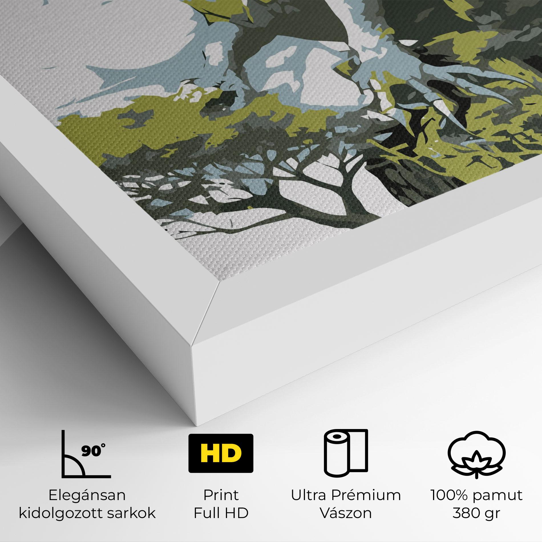 Vászonkép Grey Nature Dragon mockup 4