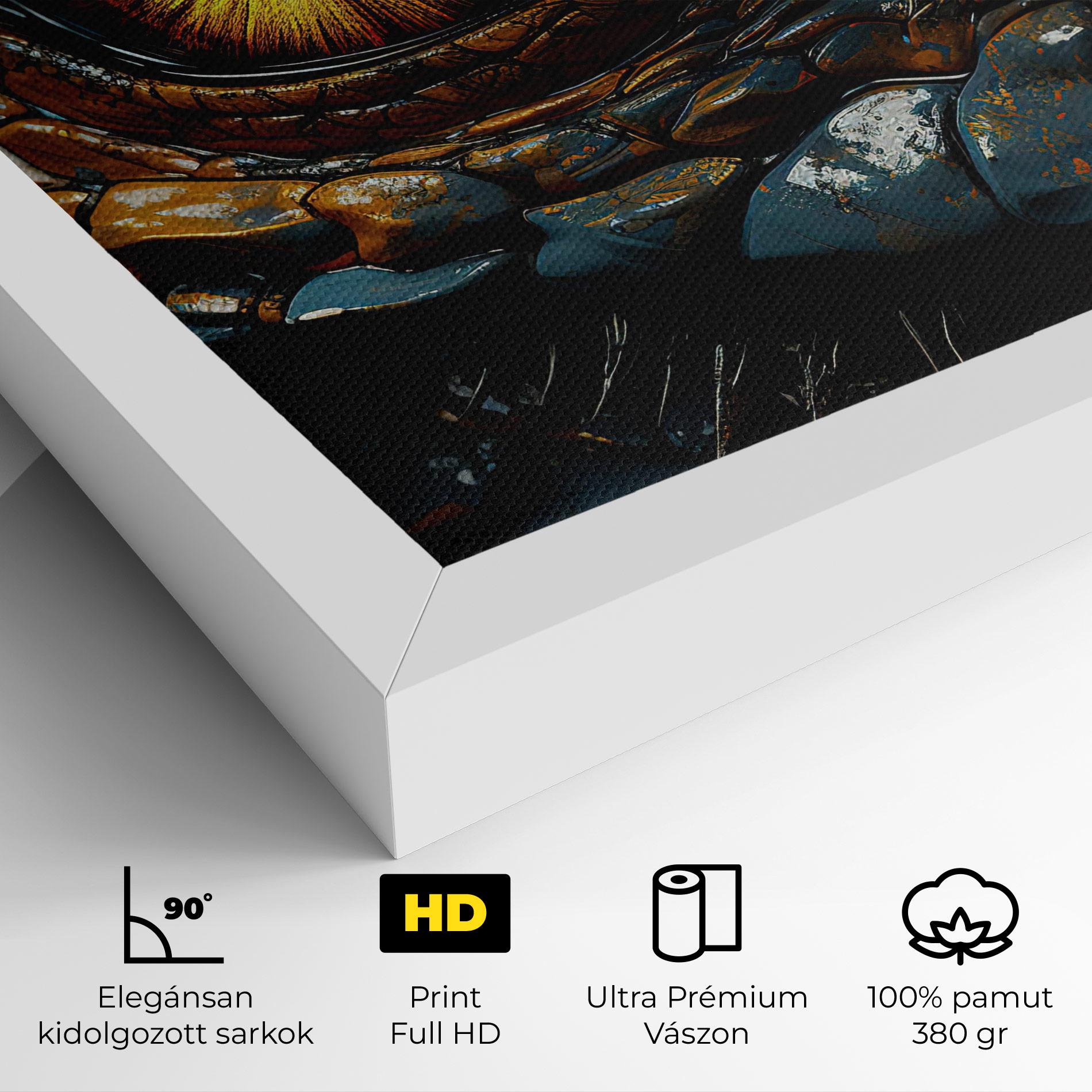 Vászonkép Yellow Dragon Eye mockup 4