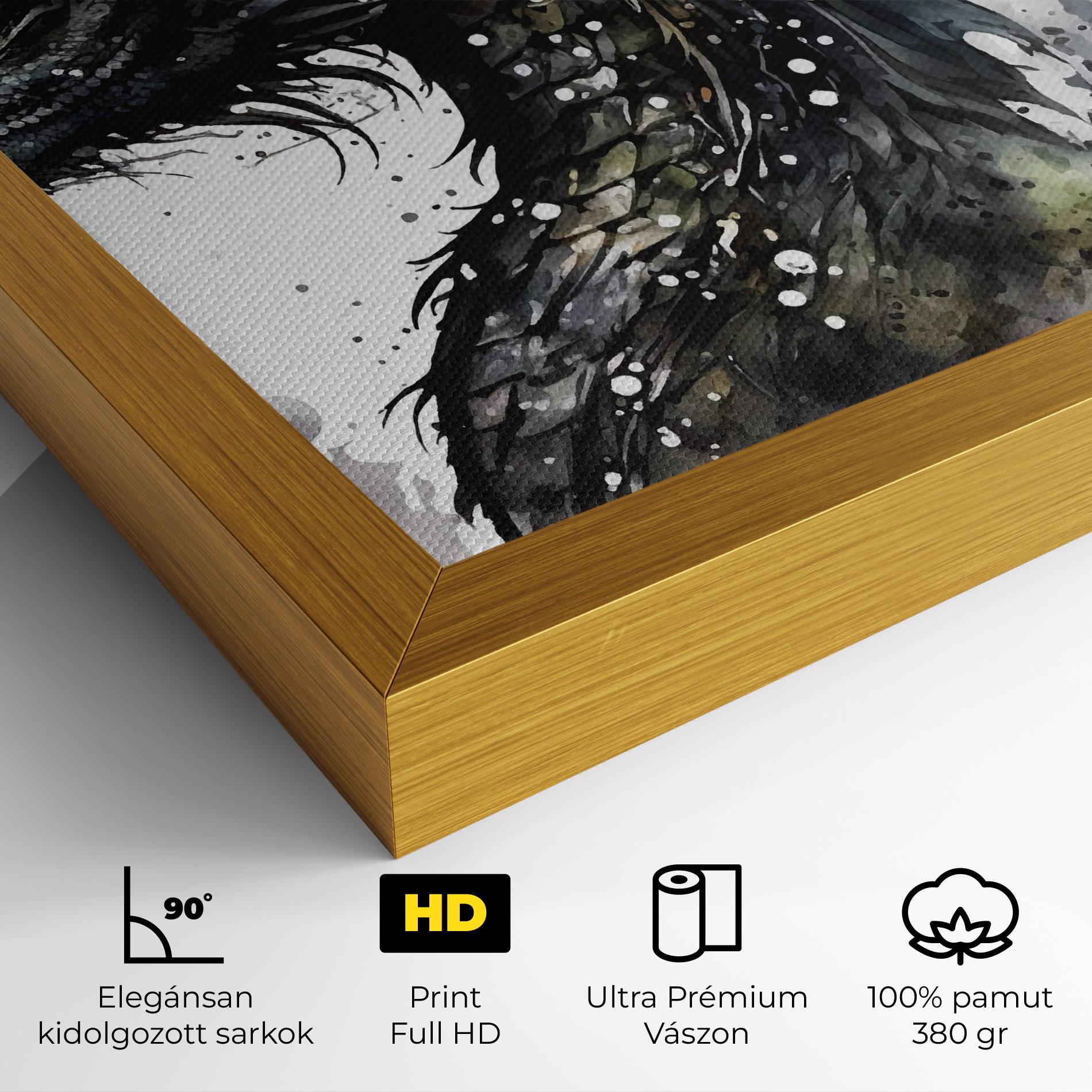 Vászonkép Black Dragon Art mockup 4