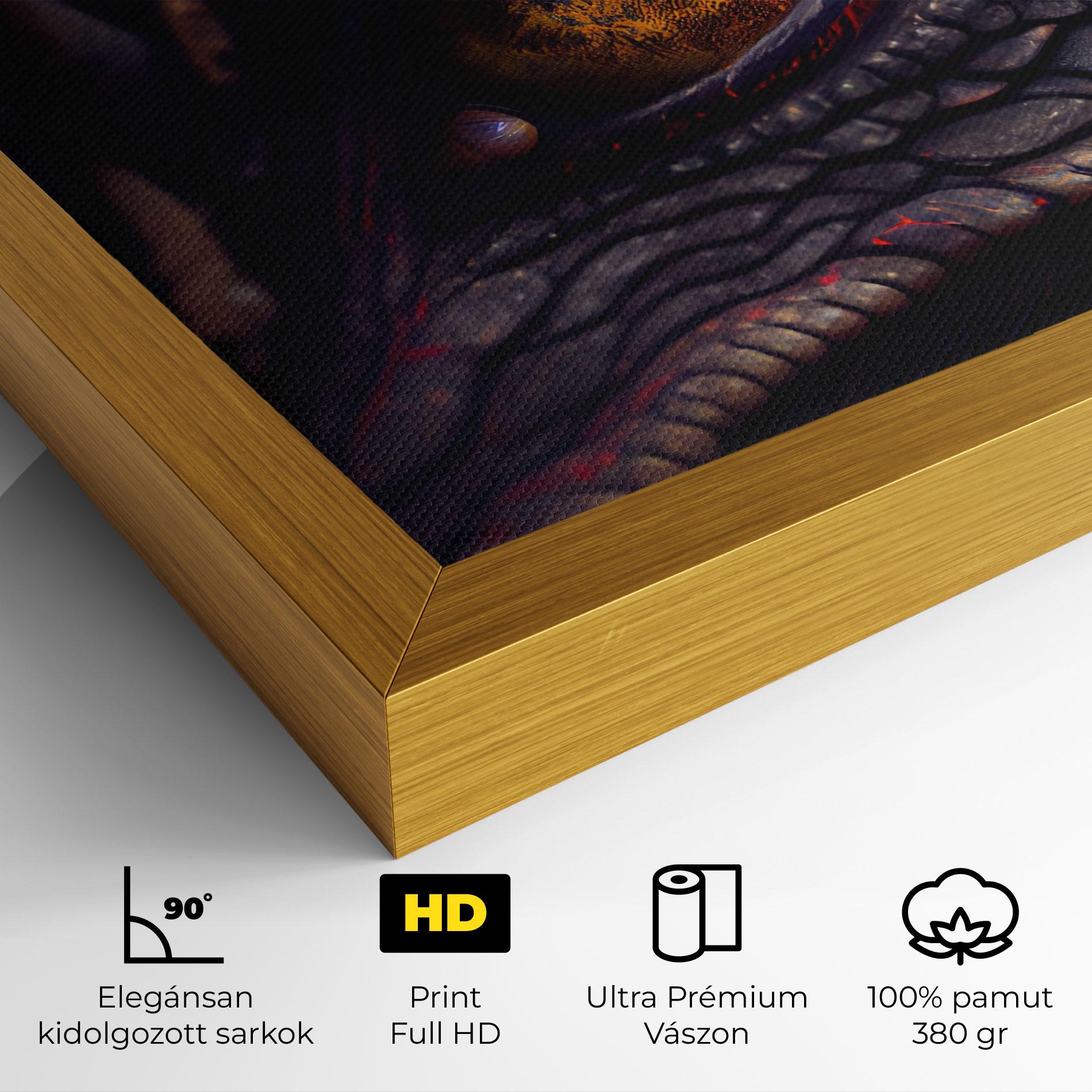 Vászonkép Close Up Red Eye Dragon mockup 4