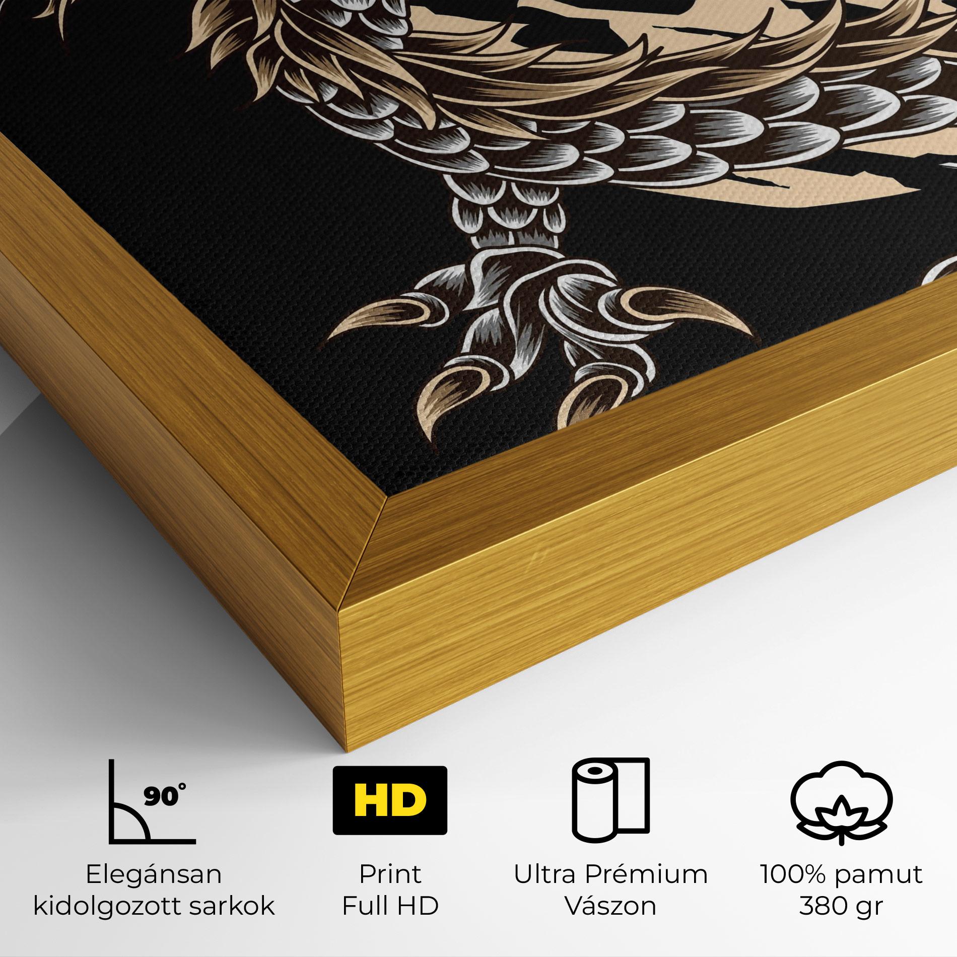 Vászonkép Cream Moon Dragon mockup 4