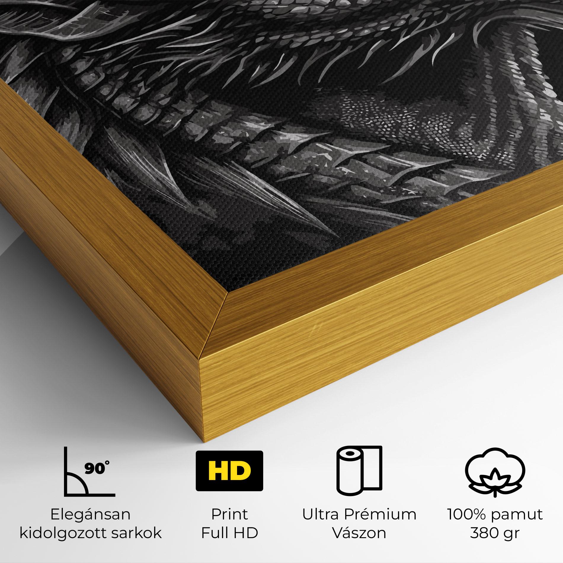 Vászonkép Grey Dragon mockup 4