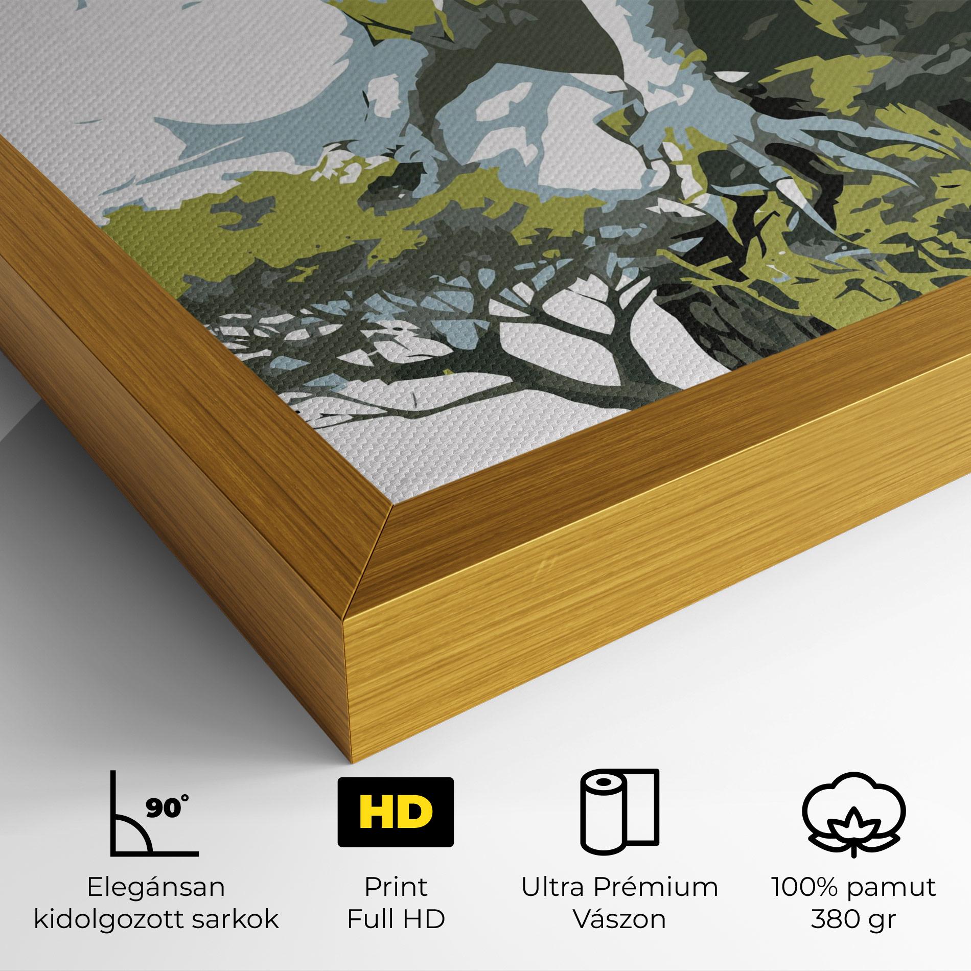 Vászonkép Grey Nature Dragon mockup 4