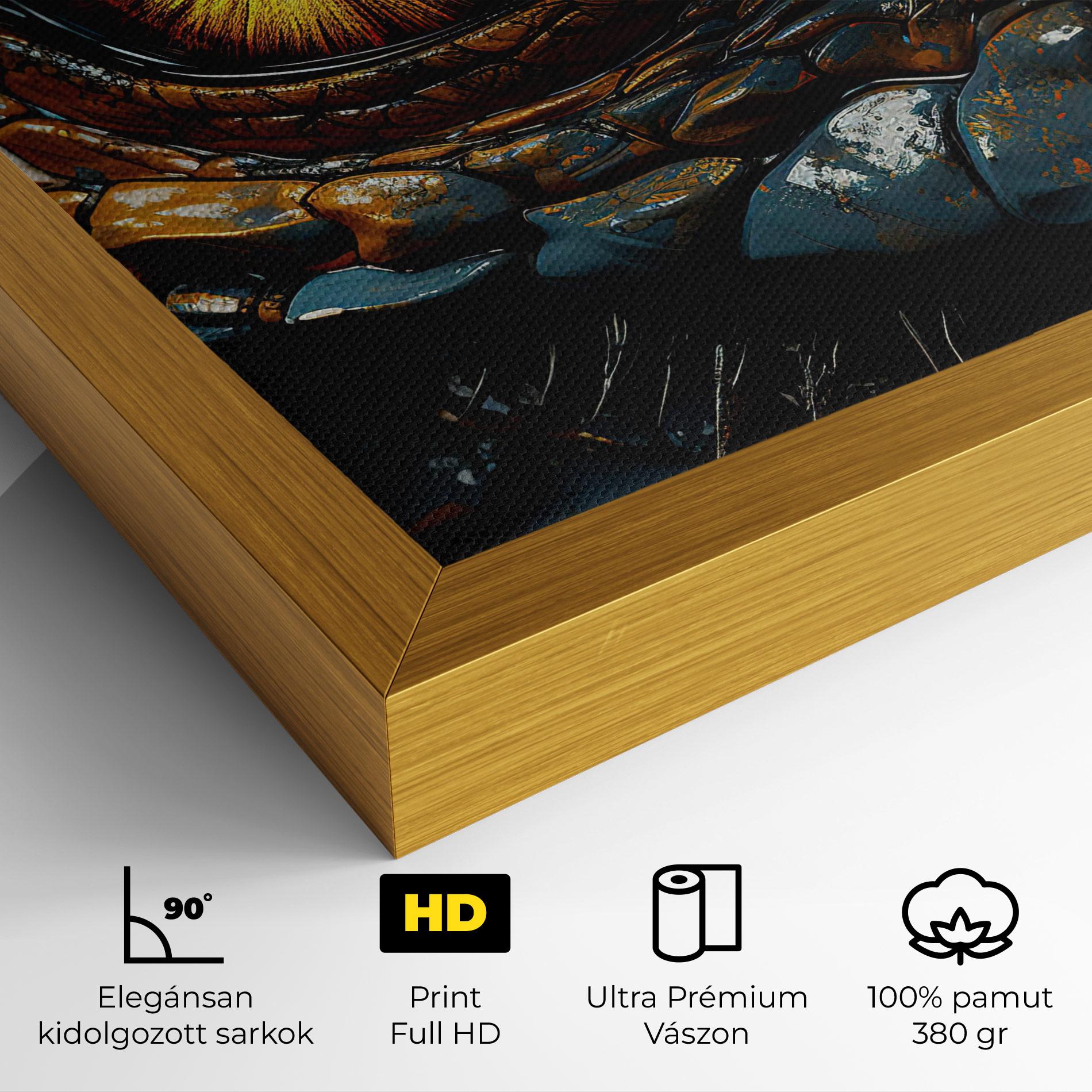 Vászonkép Yellow Dragon Eye mockup 4