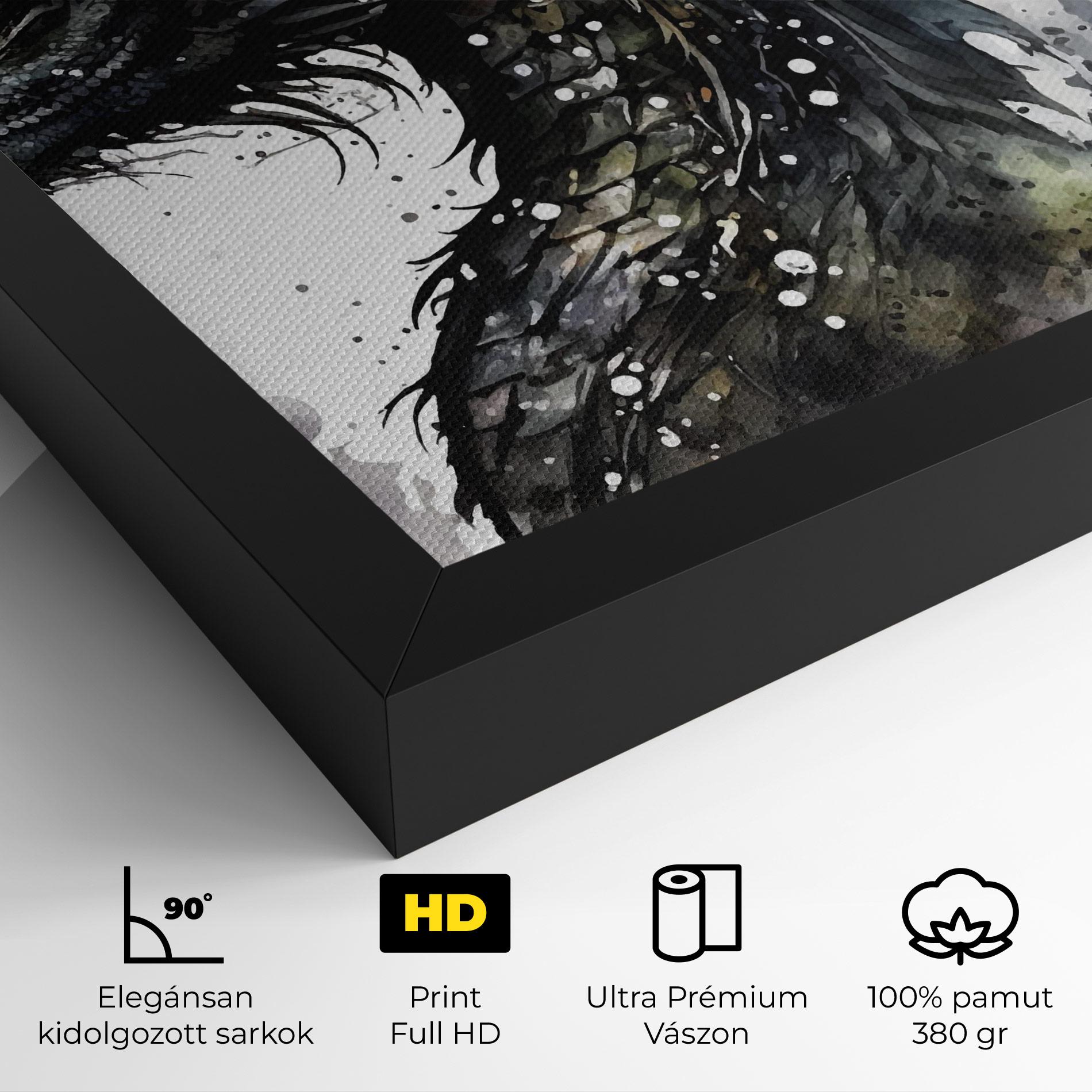 Vászonkép Black Dragon Art mockup 4