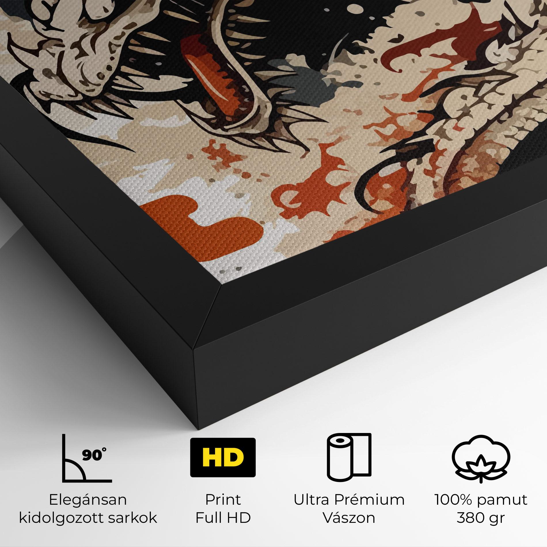 Vászonkép Cream Dragon Art mockup 4