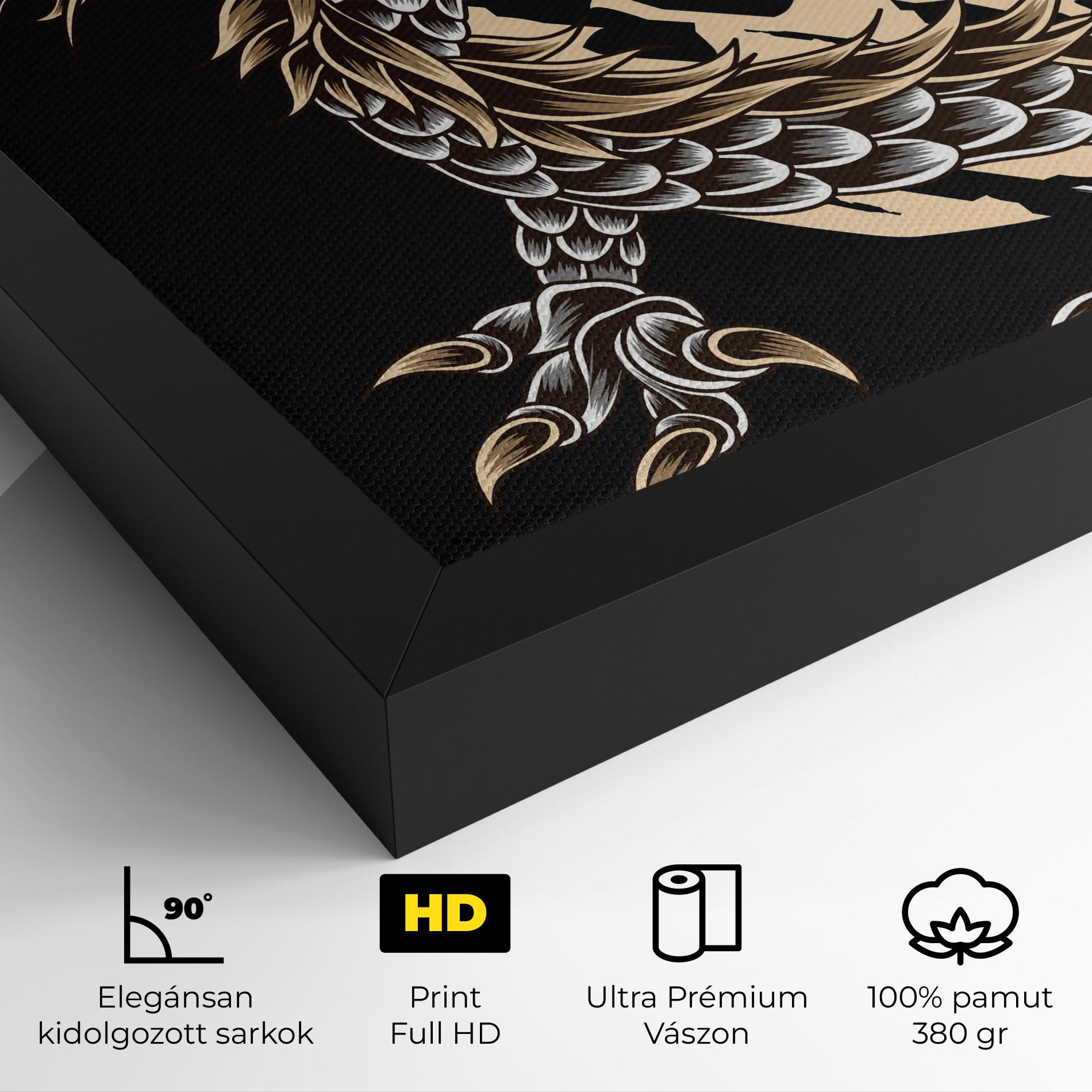 Vászonkép Cream Moon Dragon mockup 4