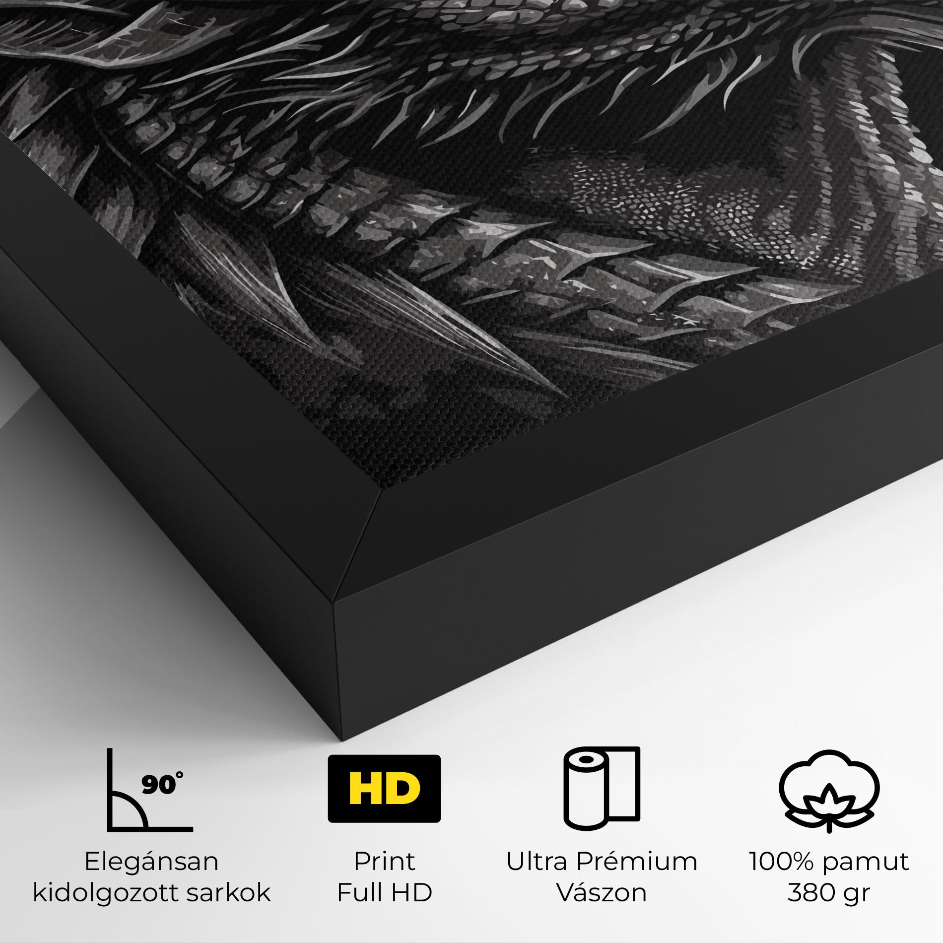 Vászonkép Grey Dragon mockup 4