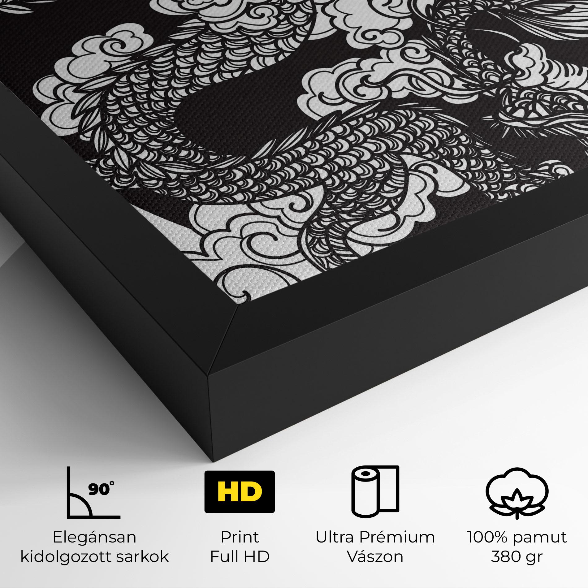 Vászonkép Grey Moon Dragon mockup 4
