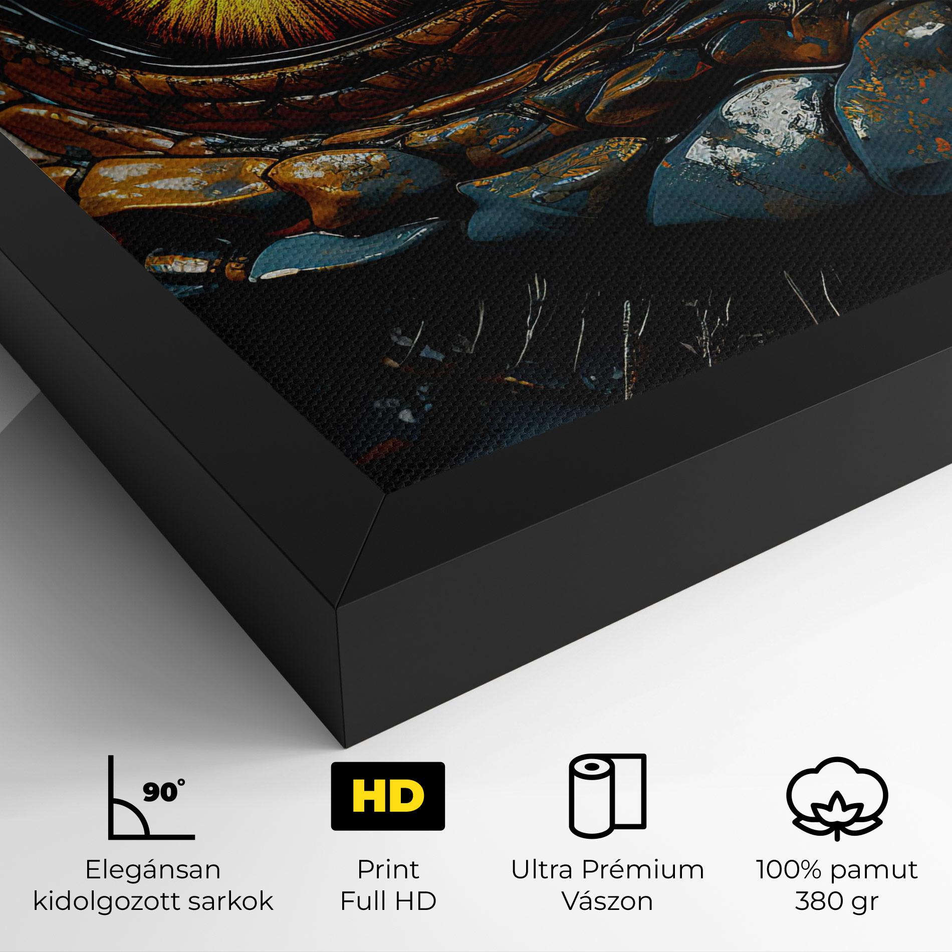 Vászonkép Yellow Dragon Eye mockup 4