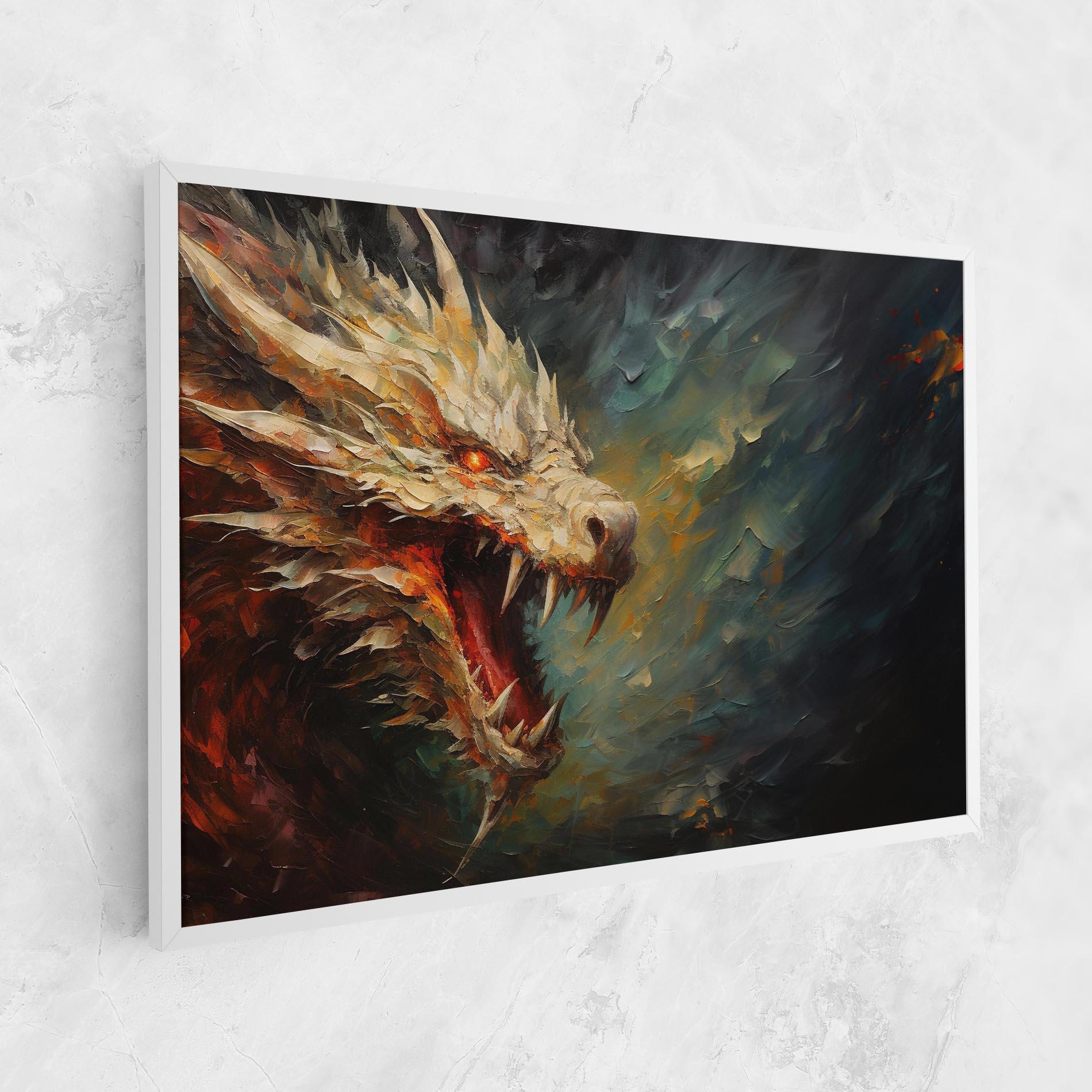 Vászonkép Angry Dragon Painting mockup 1
