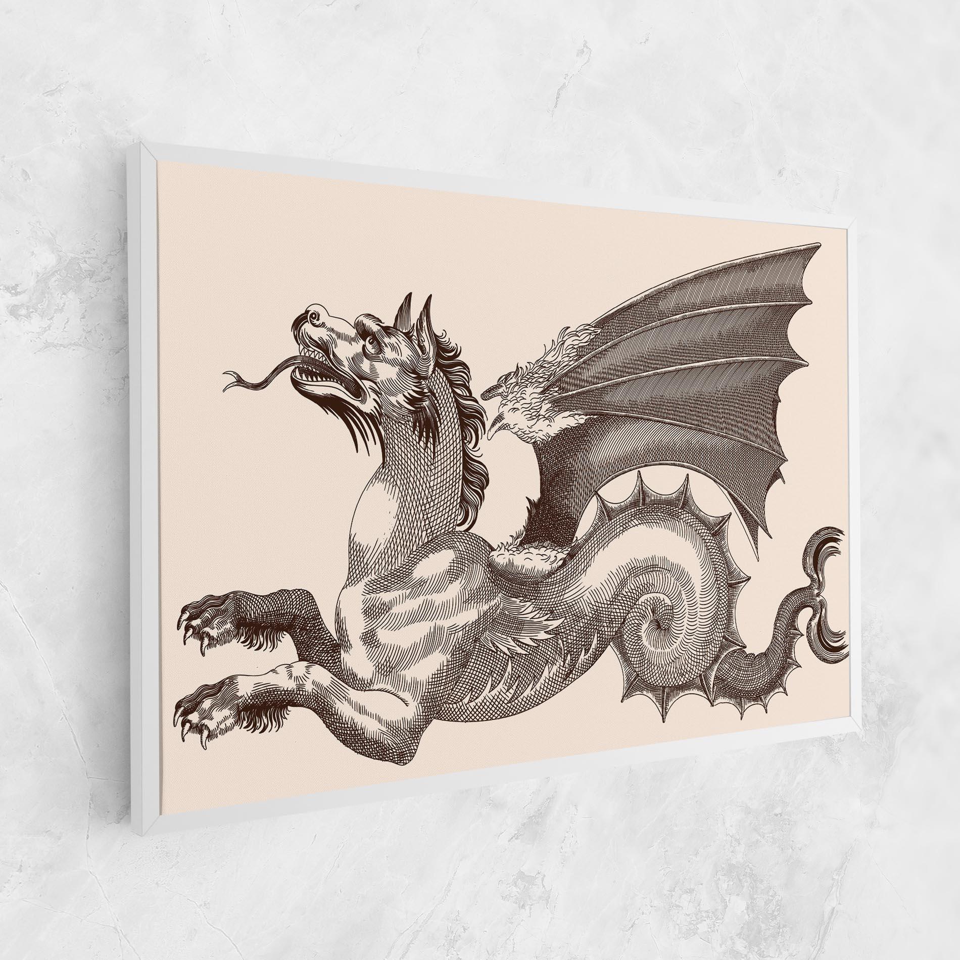 Vászonkép Brown Dragon mockup 1