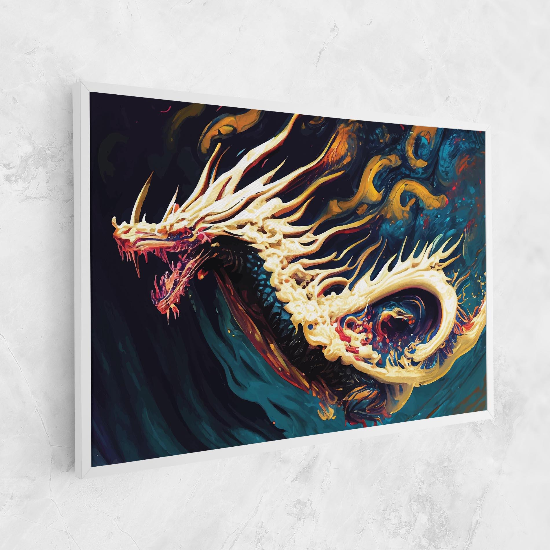 Vászonkép Flying Acrylic Dragon mockup 1