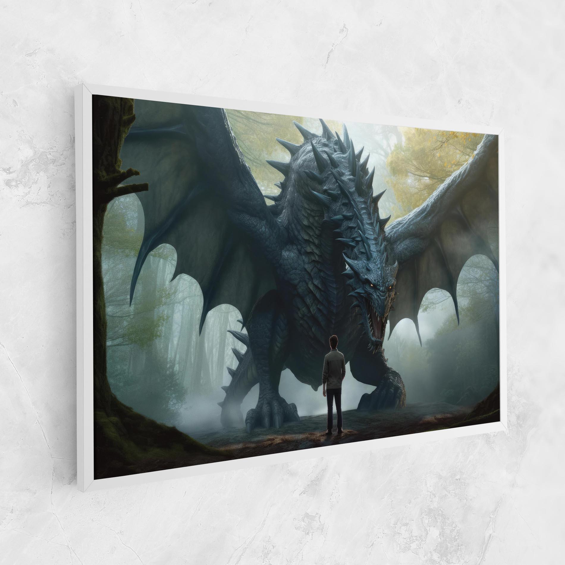 Vászonkép Huge Dragon Fantasy mockup 1